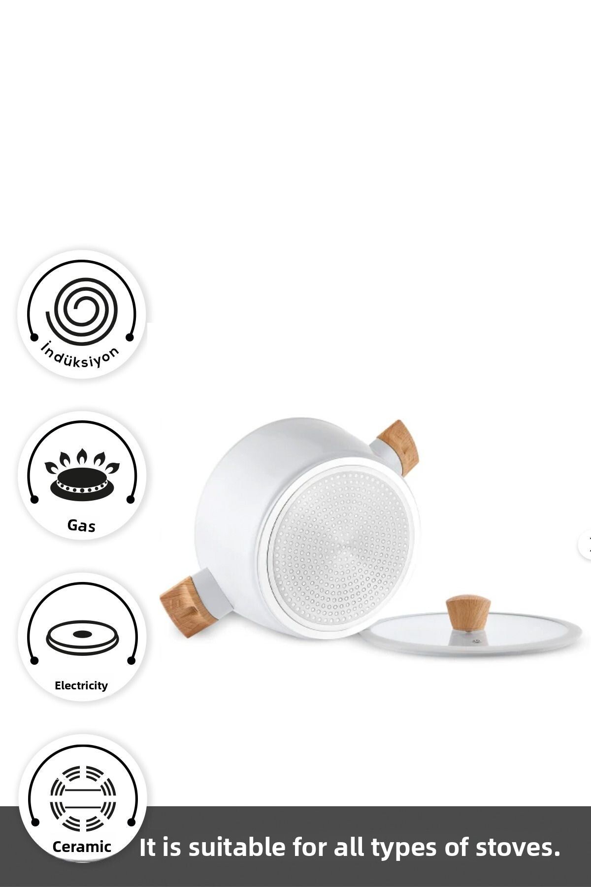 Karaca-x Refika Swiss Crystal Almond Cream Induction Bottom Midi 4dílná sada nádobí 4