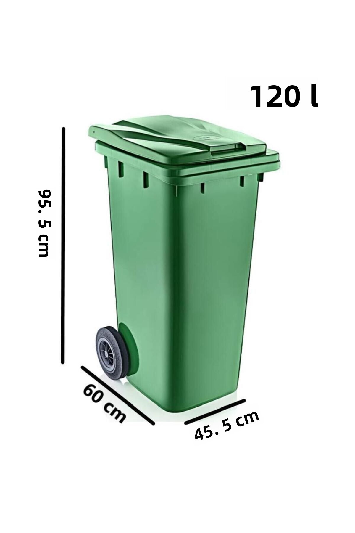 Omnipazar-Sy-6505 Wheeled Lid Plastic Garbage Container 120 Lt 2