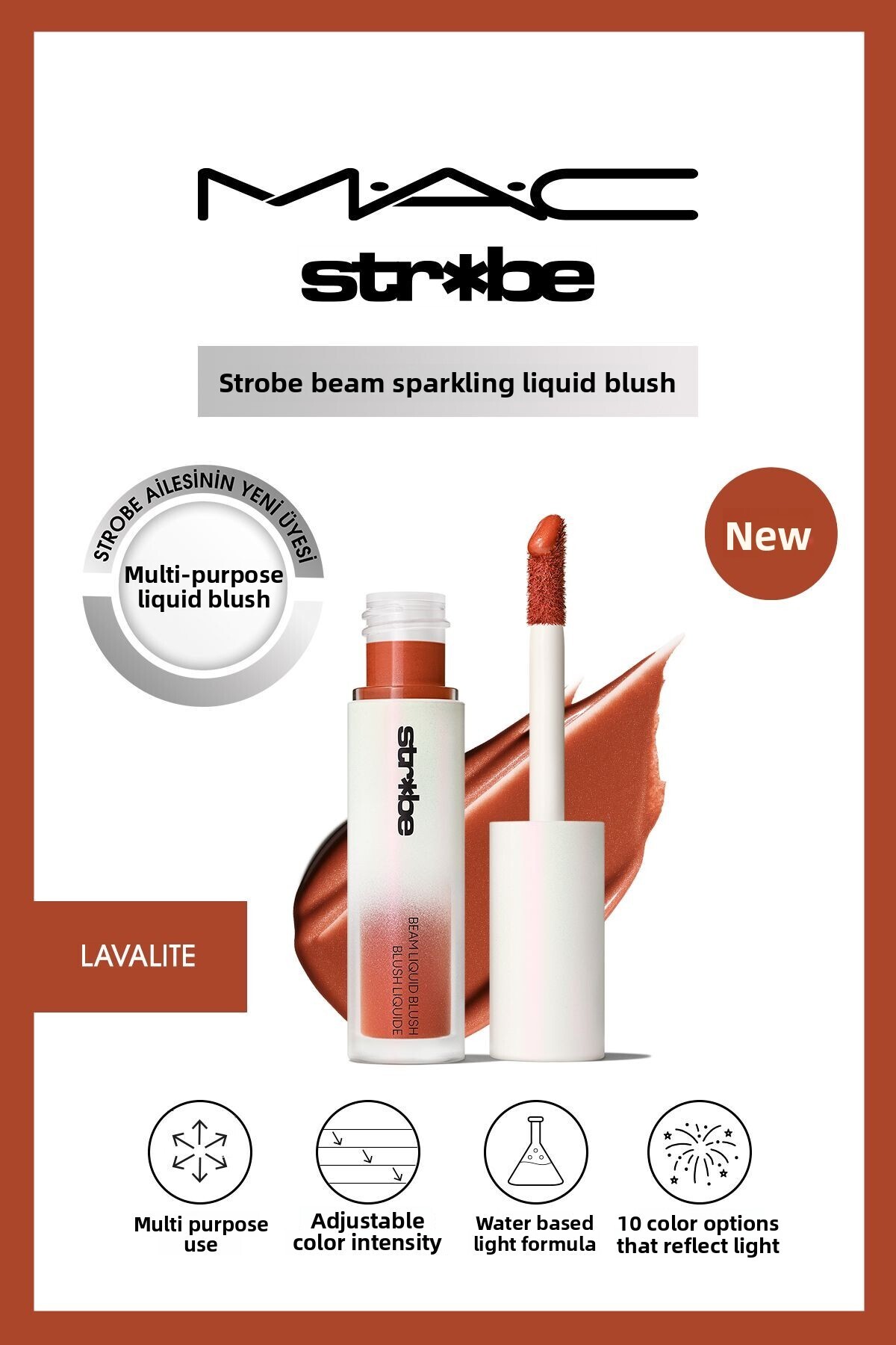 M.A.C-Strobe Beam Shimmering Multi-Purpose Liquid Blush - Lavalite 4.3 ml 1