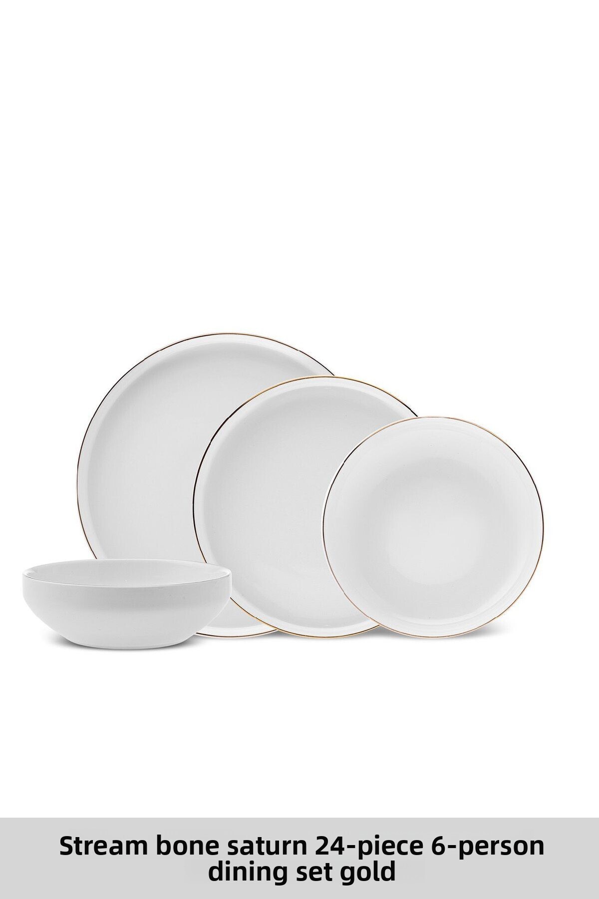Karaca Zlatý Saturn 24-dielna jedálenská súprava pre 6 osôb - Stream Bone