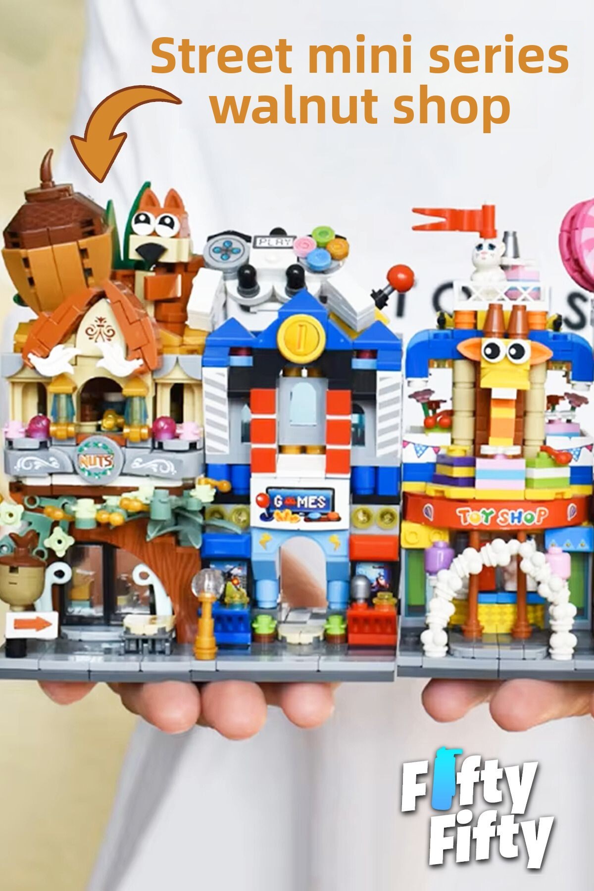 مجموعه مینی خیابانی لوز: فروشگاه گردوی آمریکایی – Lz1641 (۴۸۵ قطعه) ست ساختنی اسباب‌بازی