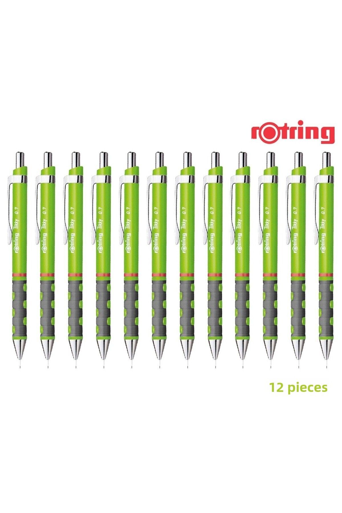 Rotring-Tikky Rd Versatil Pen 0.7mm Lemon Green 12 Pack 1
