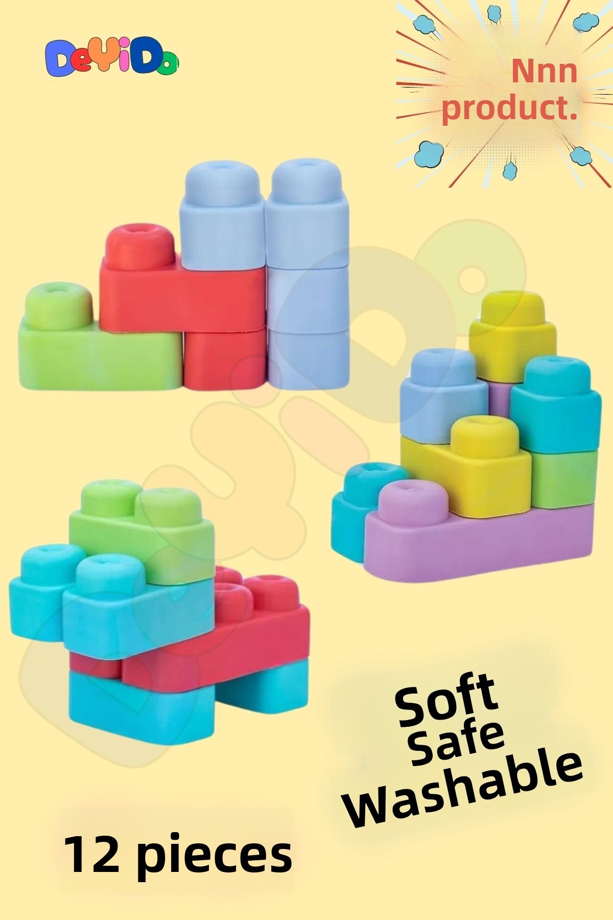 سفت سفت بیگ بلاک لِه ست ۱۲ تکه اسباب‌بازی‌های آموزشی