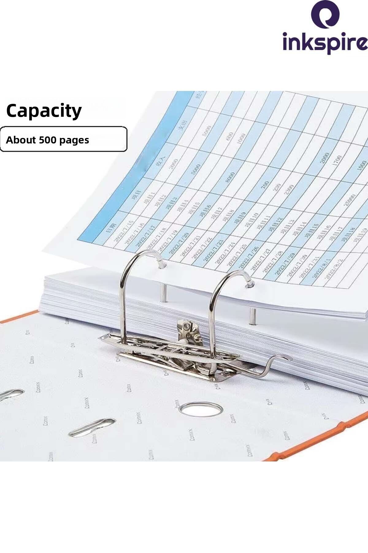inkspire-1Pc Wide Office Folder - with Ring, Plastic Document Folder, Pp File Organizer, Office Folder with Lock 3