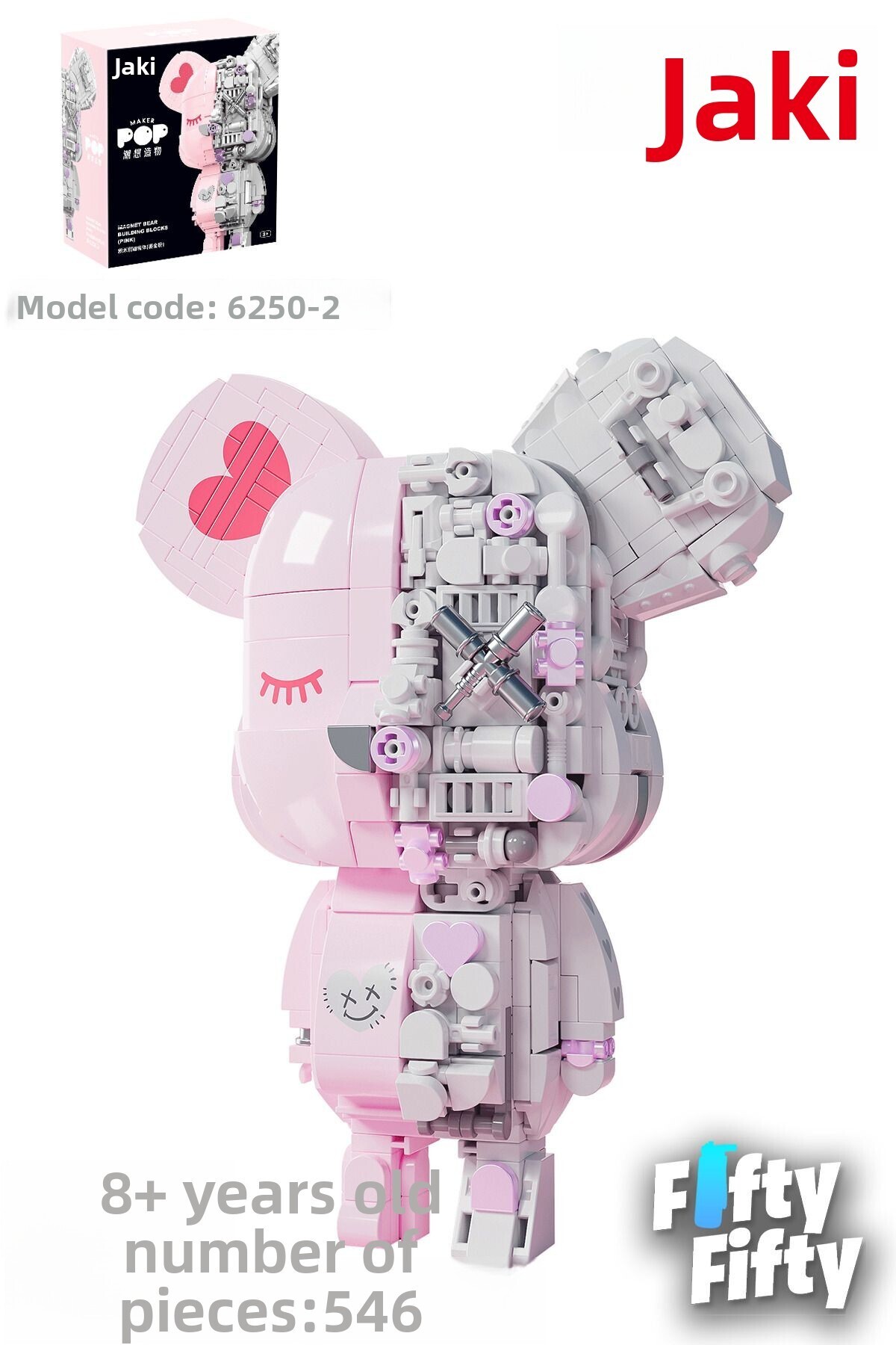 خرس مقناطیسی پاپ میکر جکی – JK6250-2 (۵۴۶ قطعه) مجموعه ساختنی اسباب‌بازی