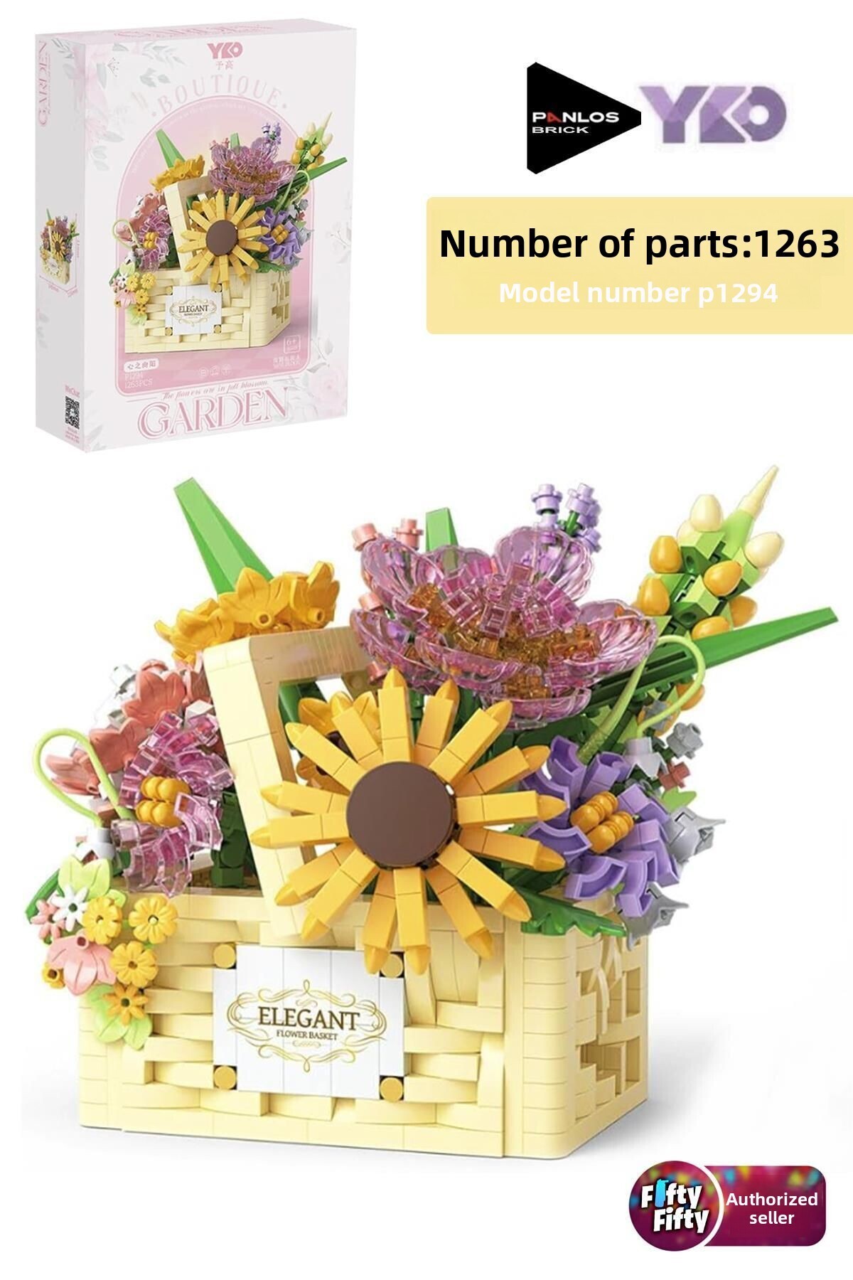 مجموعه پانلوس Yko، ست ساختنی گل‌چین تزئینی و کلکسیونی مدل ۱۲۶۳ تکه‌ای - Ffp1294