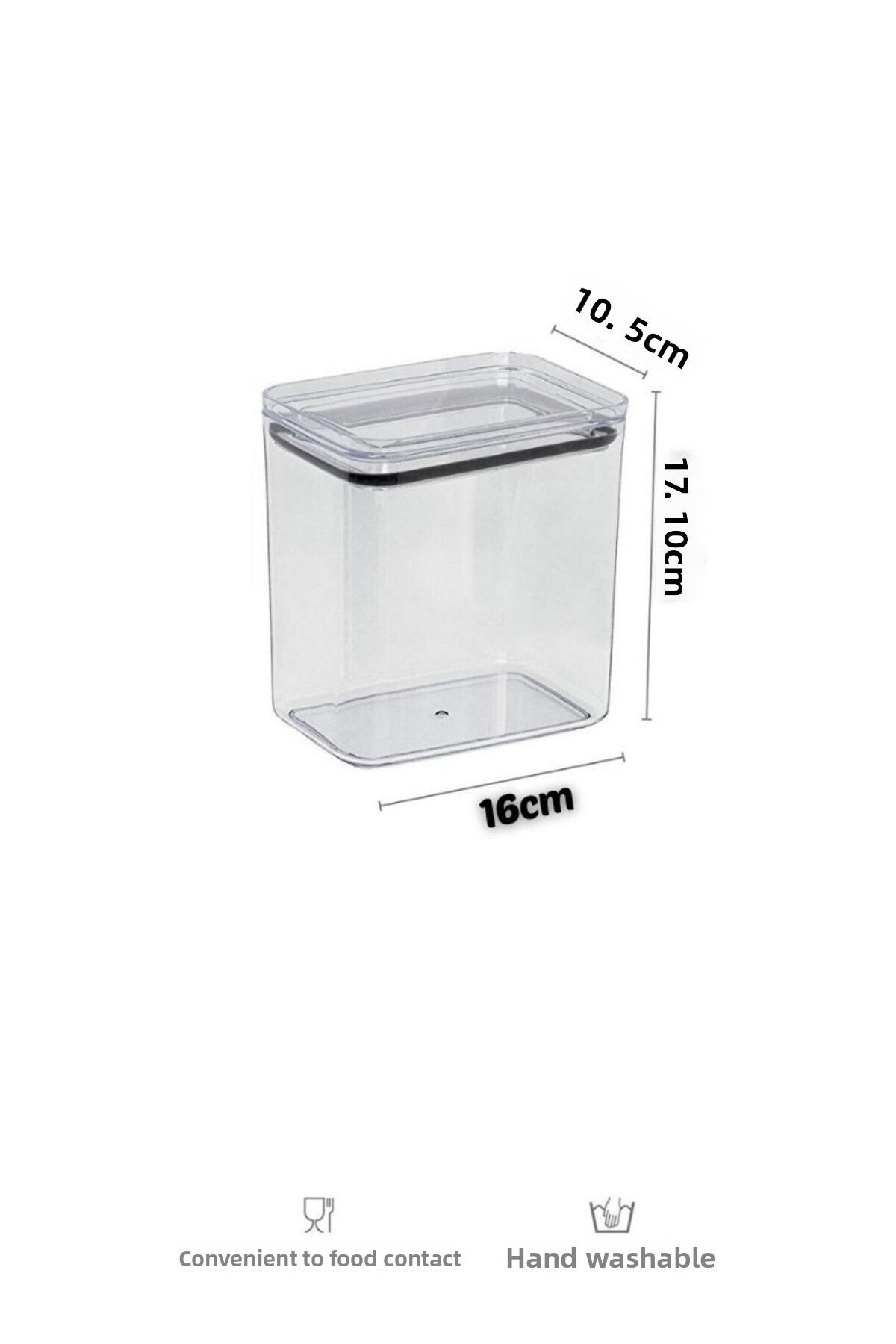 Comprox-Very Useful Decorative Rectangular 2.2 Lt Set of 2 with Vacuum Lid Tablets, Detergent Storage Box 7