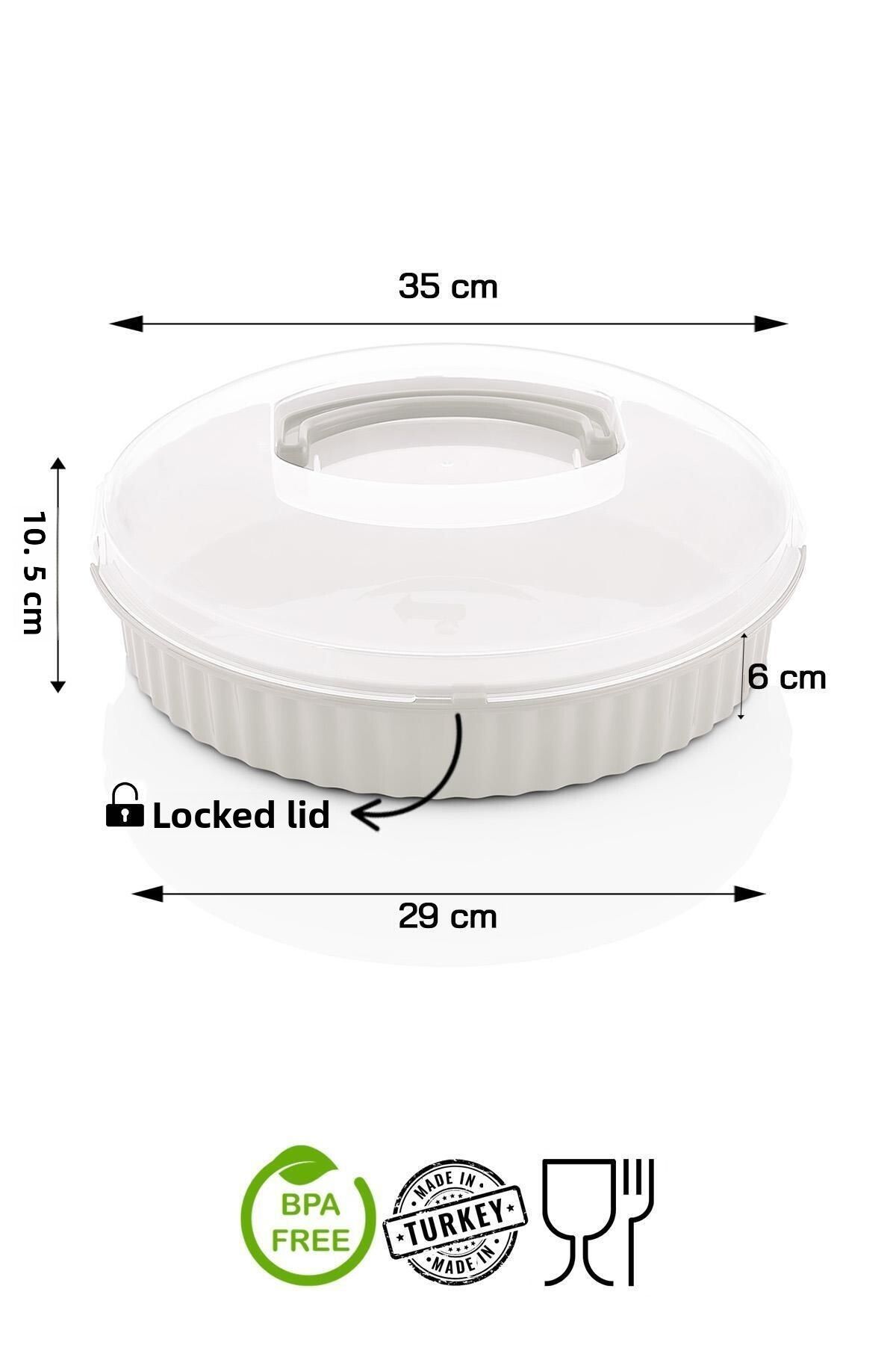 HOMENIVA-Cake Cake Pastry Transport Container Multi-Purpose Storage Box 3800 ml Storage Container 4