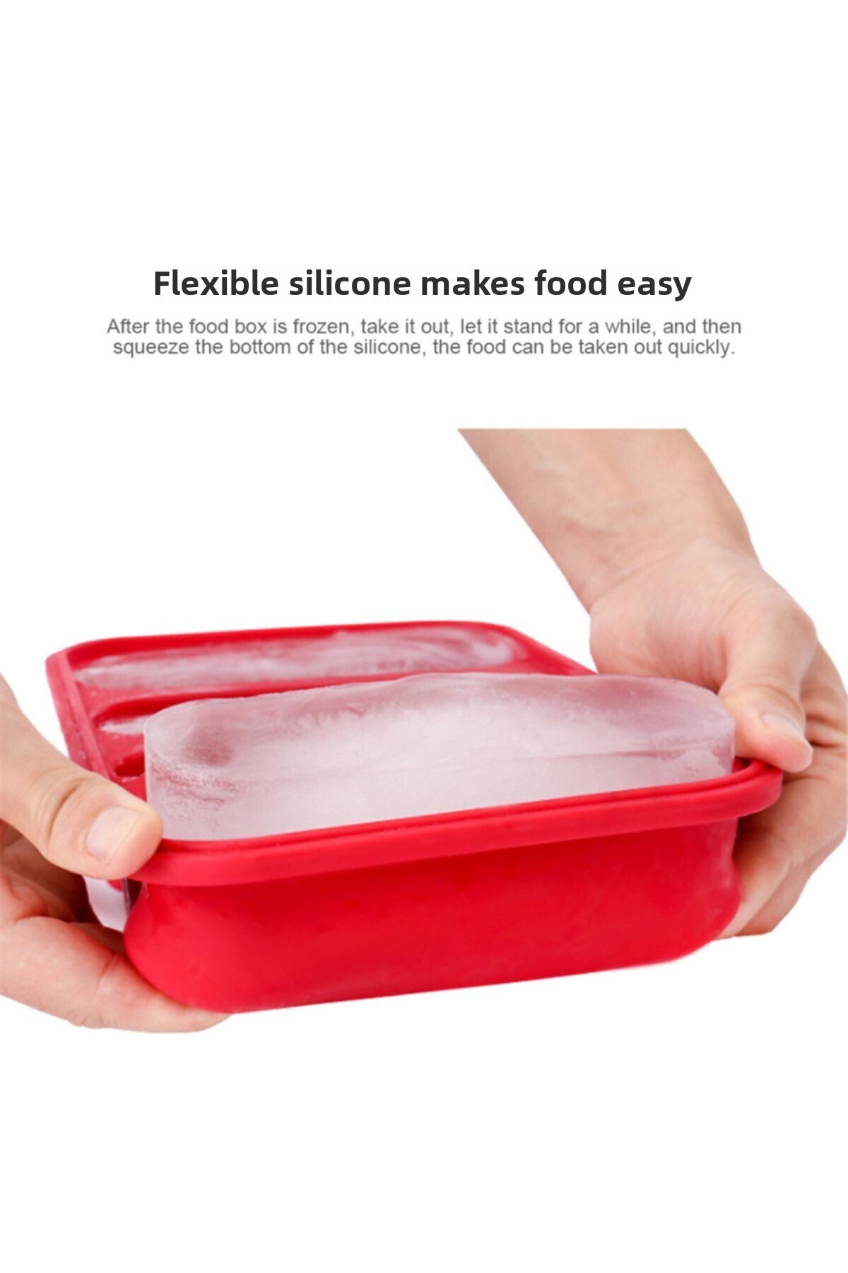 Choice-Silicone Freezer Tray Soup 4 Cubes Food Freezing Container Molds With Lid Frozen Packaging Box Si... 4
