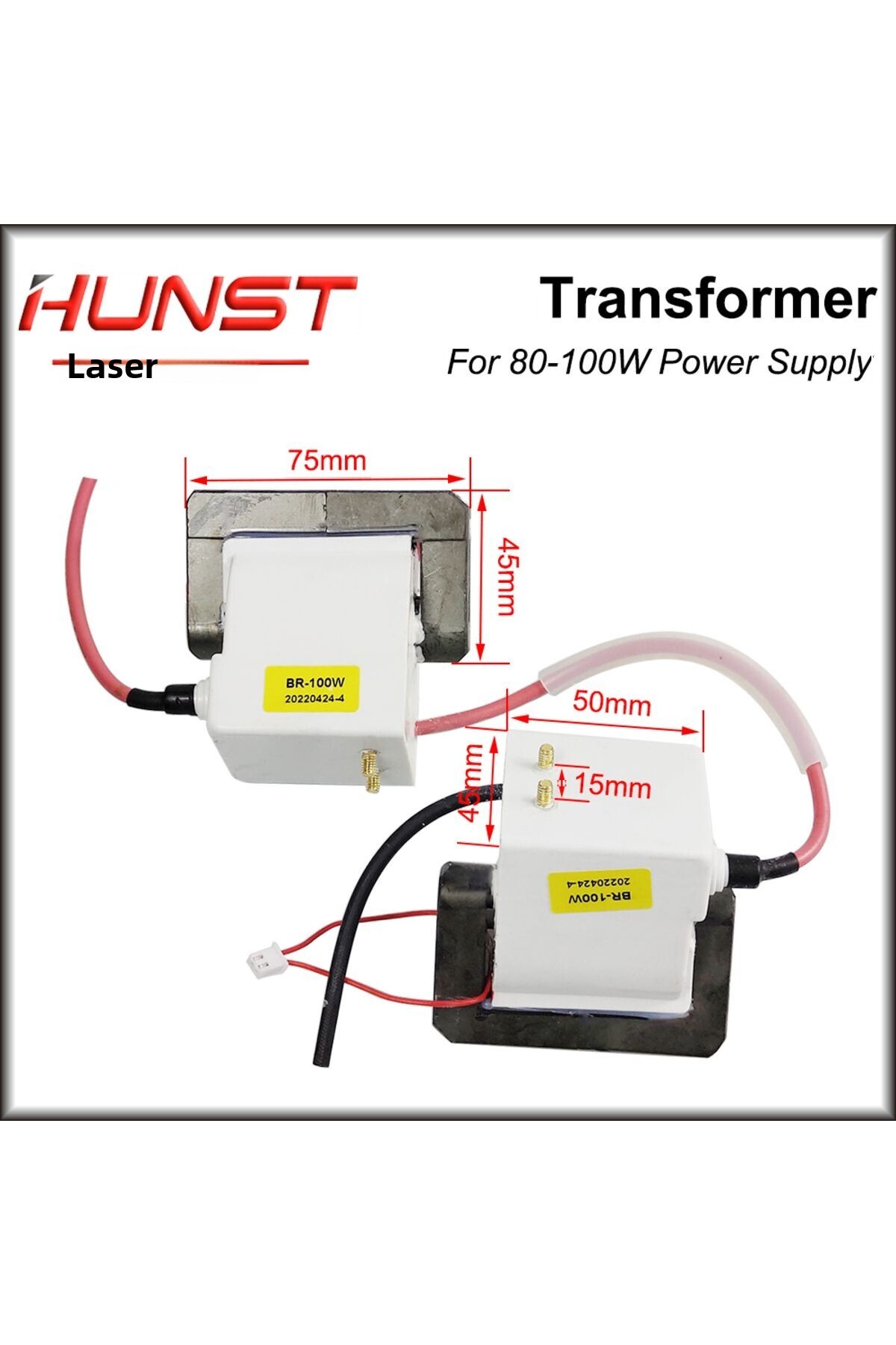 Choice-HUNST High Voltage Flyback Transformer for CO2 Laser Engraving and Cutting Machine BR-100W Laser ... 3
