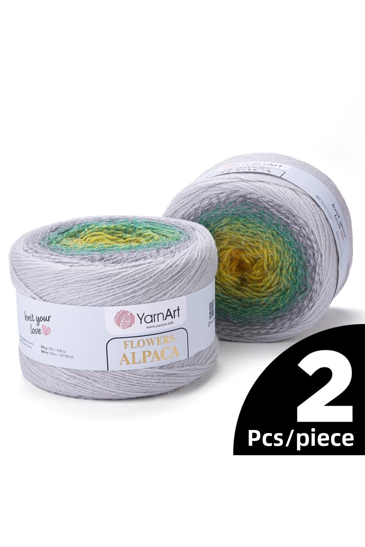 Yarnart-Flowers Alpaca Knitting Yarn - 424 - 2 Pcs 1