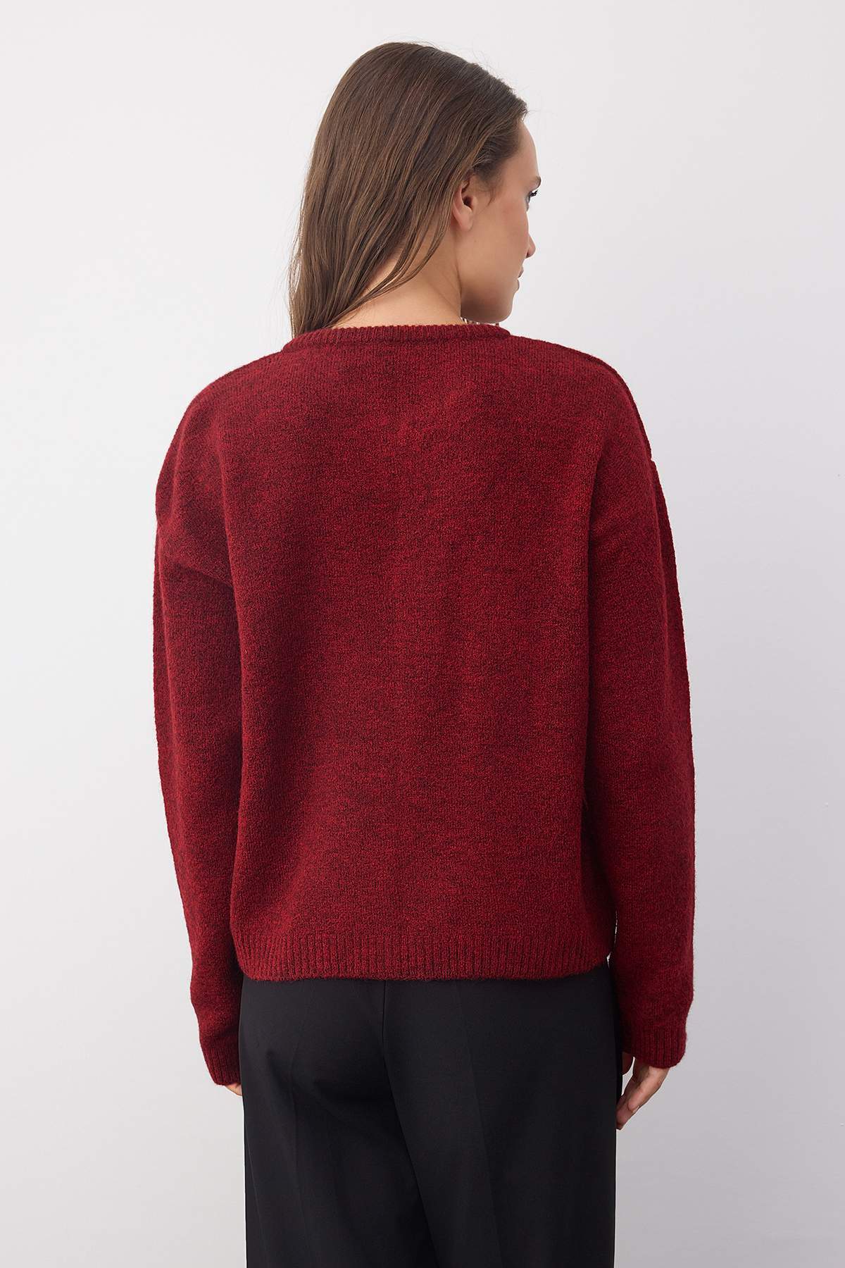 Trendyolmilla  Wardrobe Essentials Kırmızı Yumuşak Dokulu Triko Hırka | TWOAW26HI00082 - Görsel 4