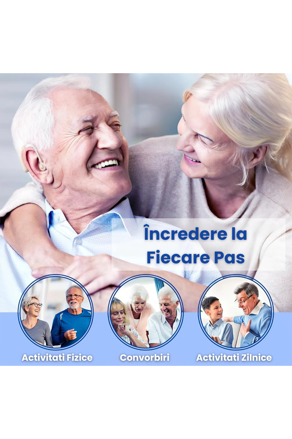 Vala Tech-Aparat Auditiv Vala Tech®️, 100H Autonomie, Amplificare 130dB, Reducere Zgomot, 4 Trepte Volum, 4 7