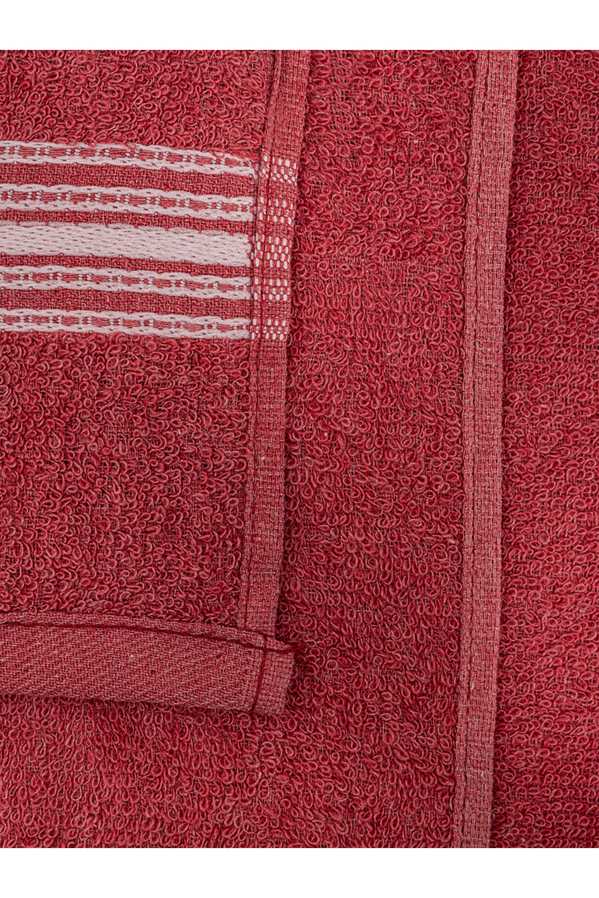Acacia Σετ 4 Βαμβακερά Πετσέτες Μπάνιου - Πετσέτες Χεριών Elvin 70x140cm X2 / 50x90cm X2 Κόκκινο