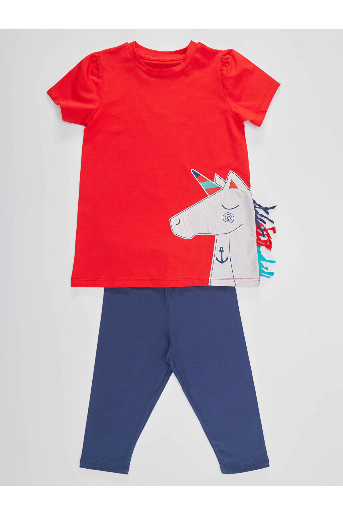 Denokids-Sailor Unicorn Mädchen-Tunika-Strumpfhosen-Set 3