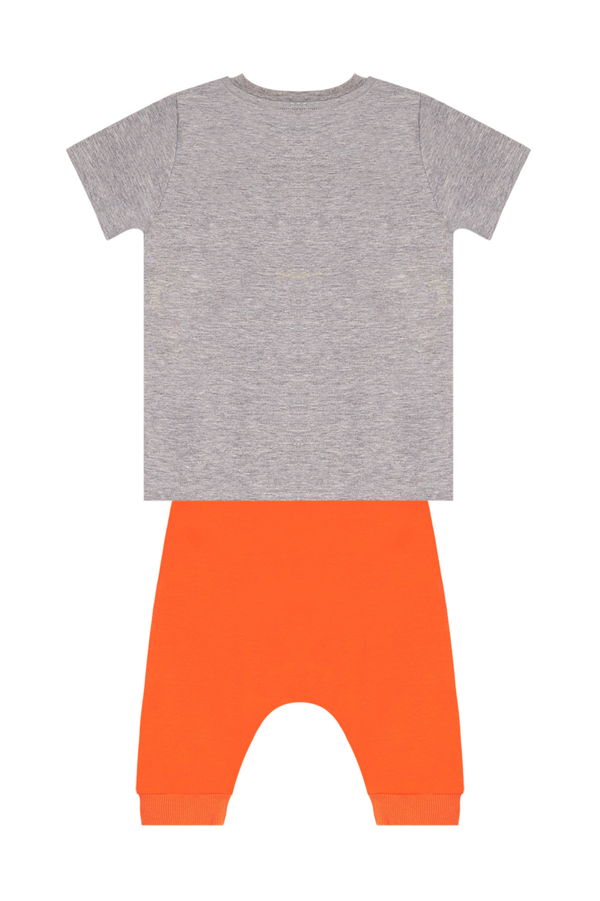 Denokids-طقم صيفي للأولاد - تي شيرت Roar Tiger Orange وشورت Capri 4