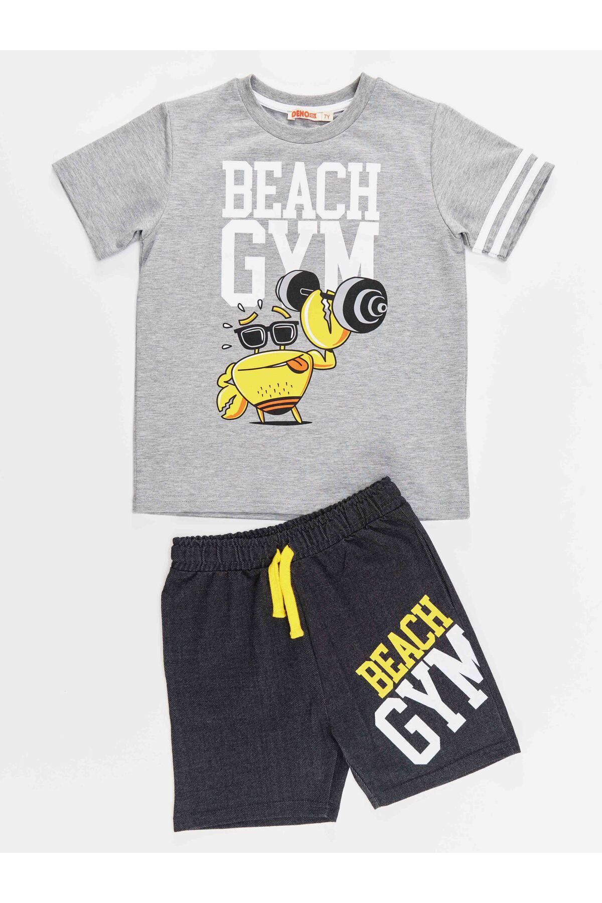 Denokids-Sada kraťasů s chlapeckým tričkem Beach Gym 3