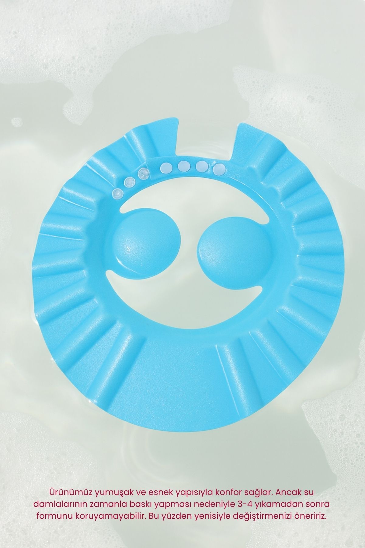 Bebekevi 2'li Şampuan ve Su Koruyucu Eva Köpük Bebek Banyo Şapkası fotoğrafı 6 (önizleme)