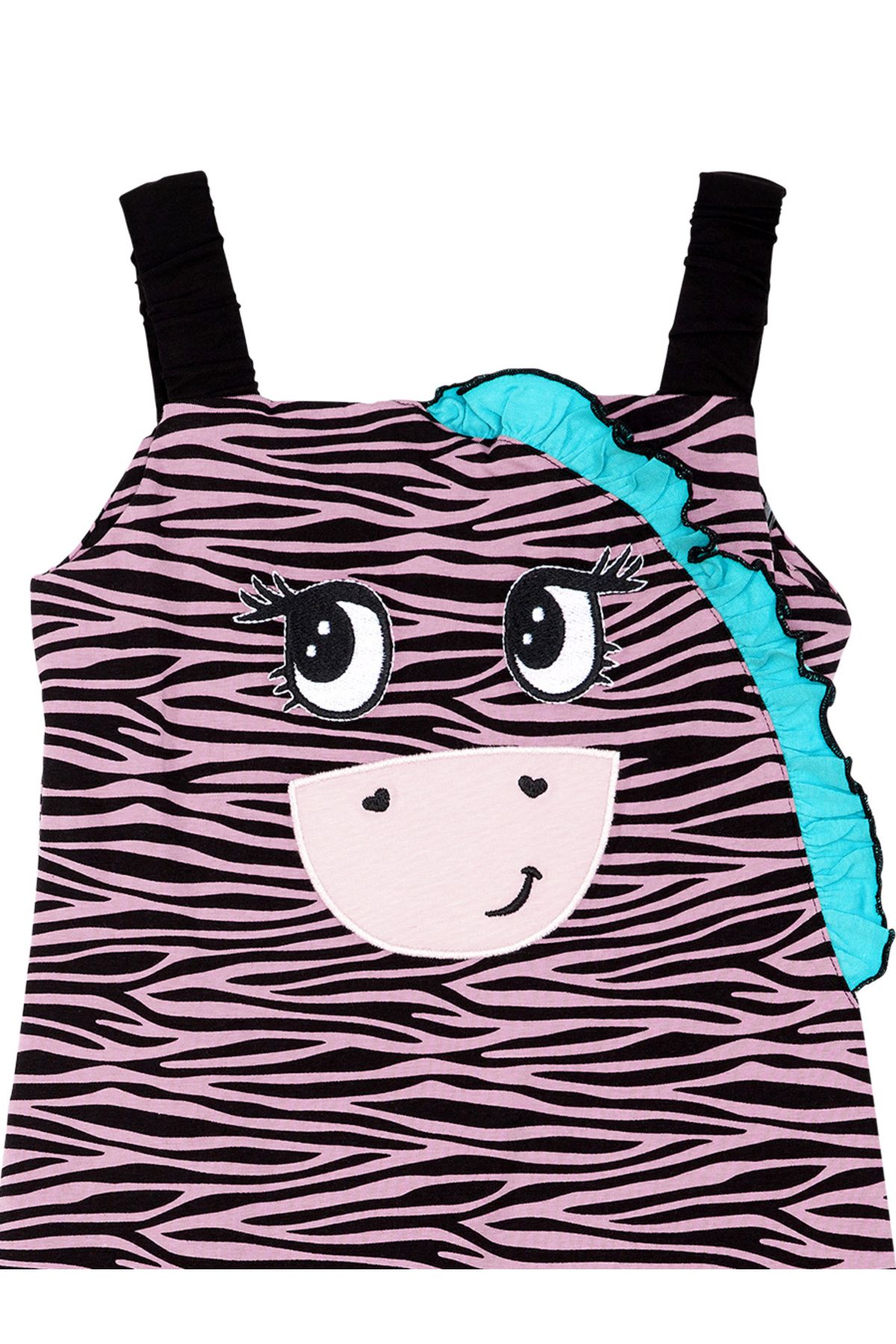Denokids-Overall für Mädchen mit Zebra-Rüschen 5