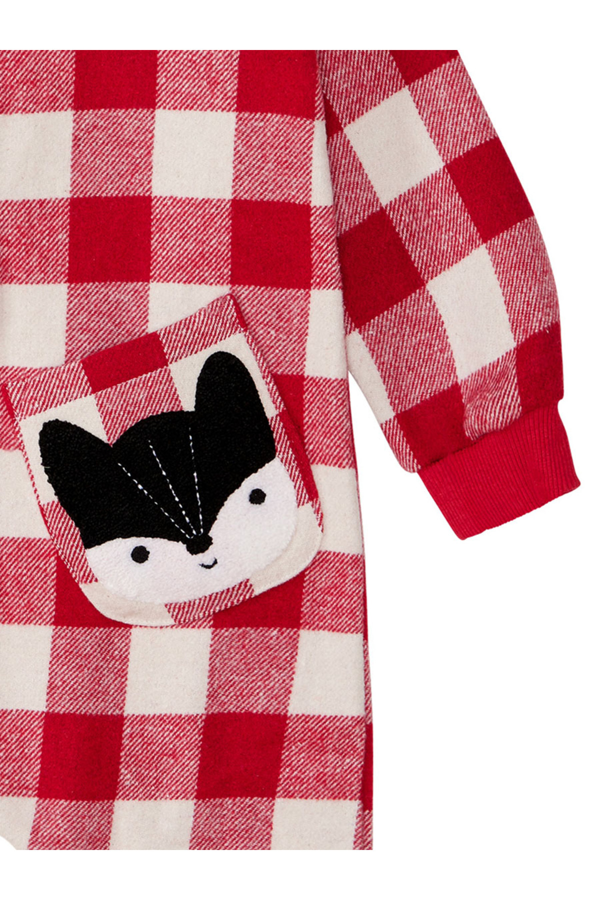 Denokids-Geknöpfter, gewebter Overall für Mädchen mit Fox-Karomuster 5