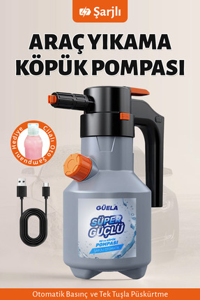 GÜELA Şarjlı Otomatik Basınçlı Oto Araba Yıkama ve Temizleme Köpük Püskürtücü...