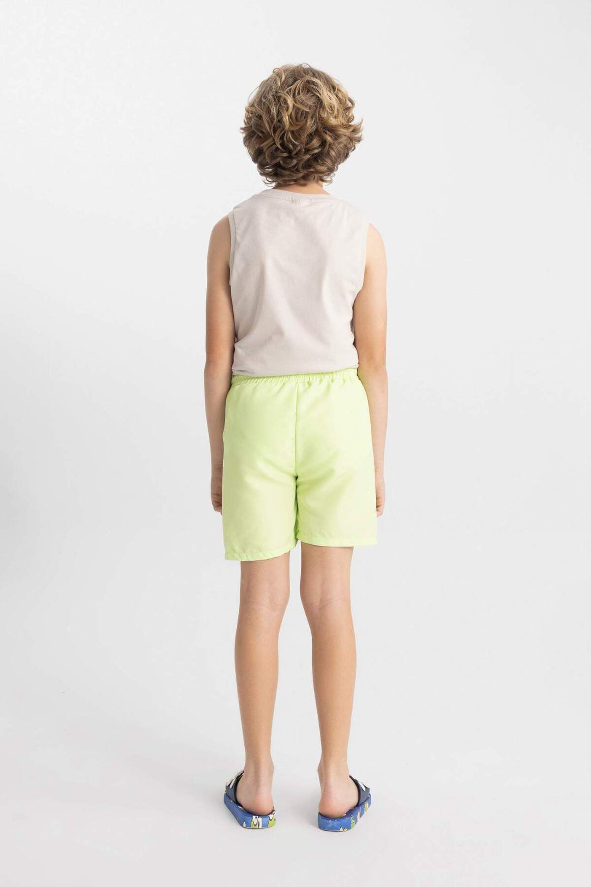 DeFacto-Boy's Basic Plain Swim Shorts B7737A824Hs 4