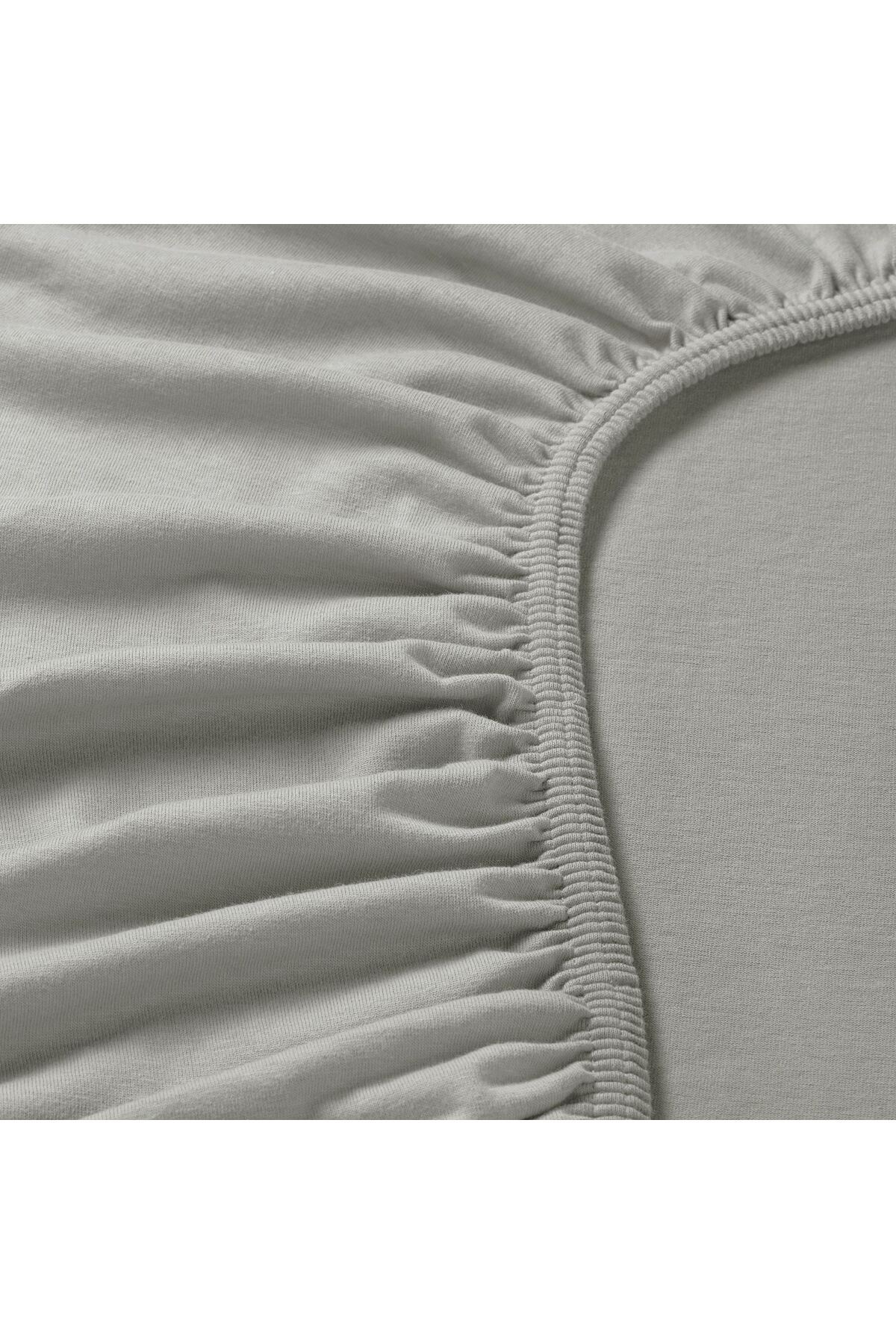IKEA-شرشف مطاطي، رمادي فاتح، 140x200 سم 6