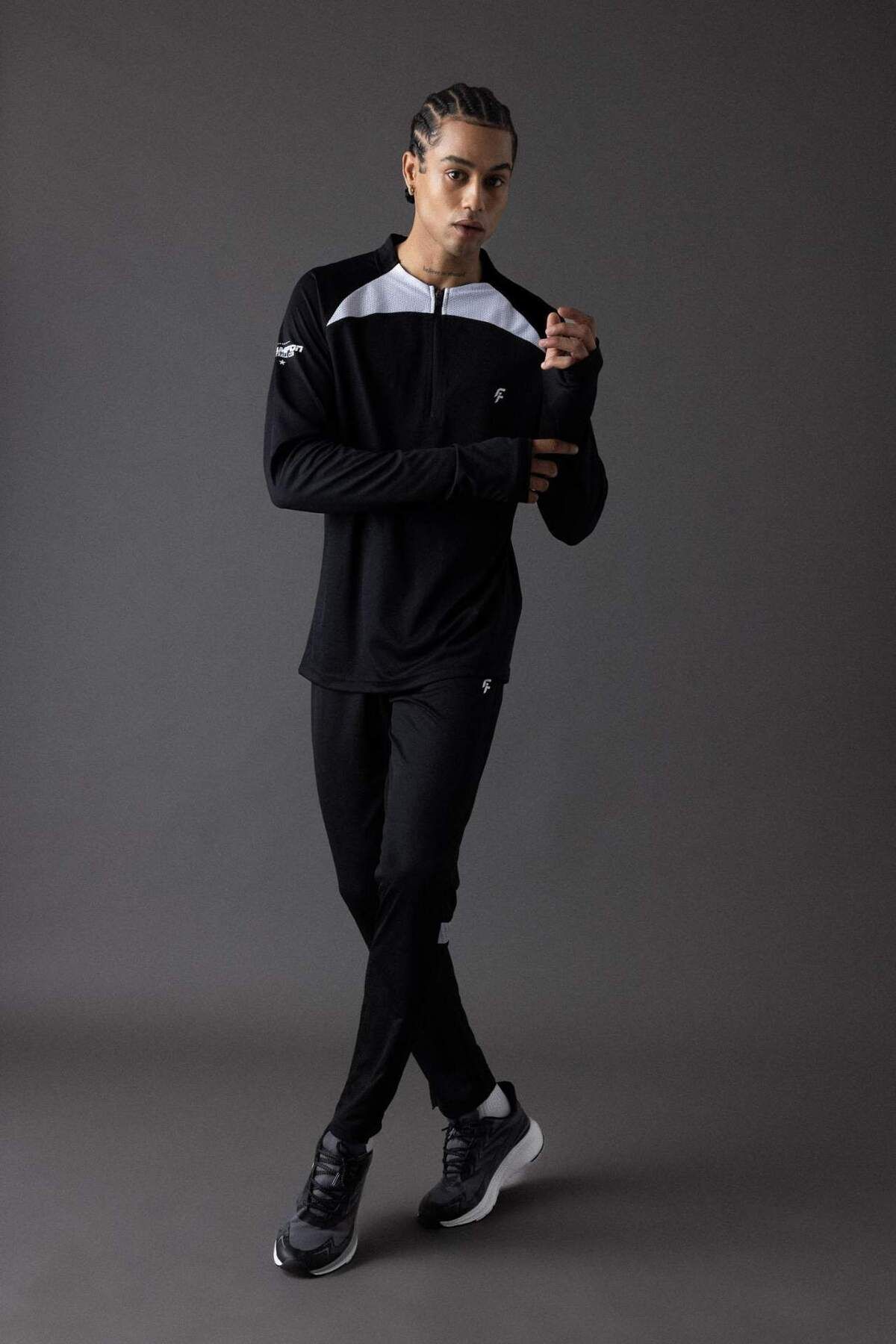 DeFacto-Slim Fit Jogger Sweatpants - Slim Fit με φερμουάρ B5029ax24sp 1