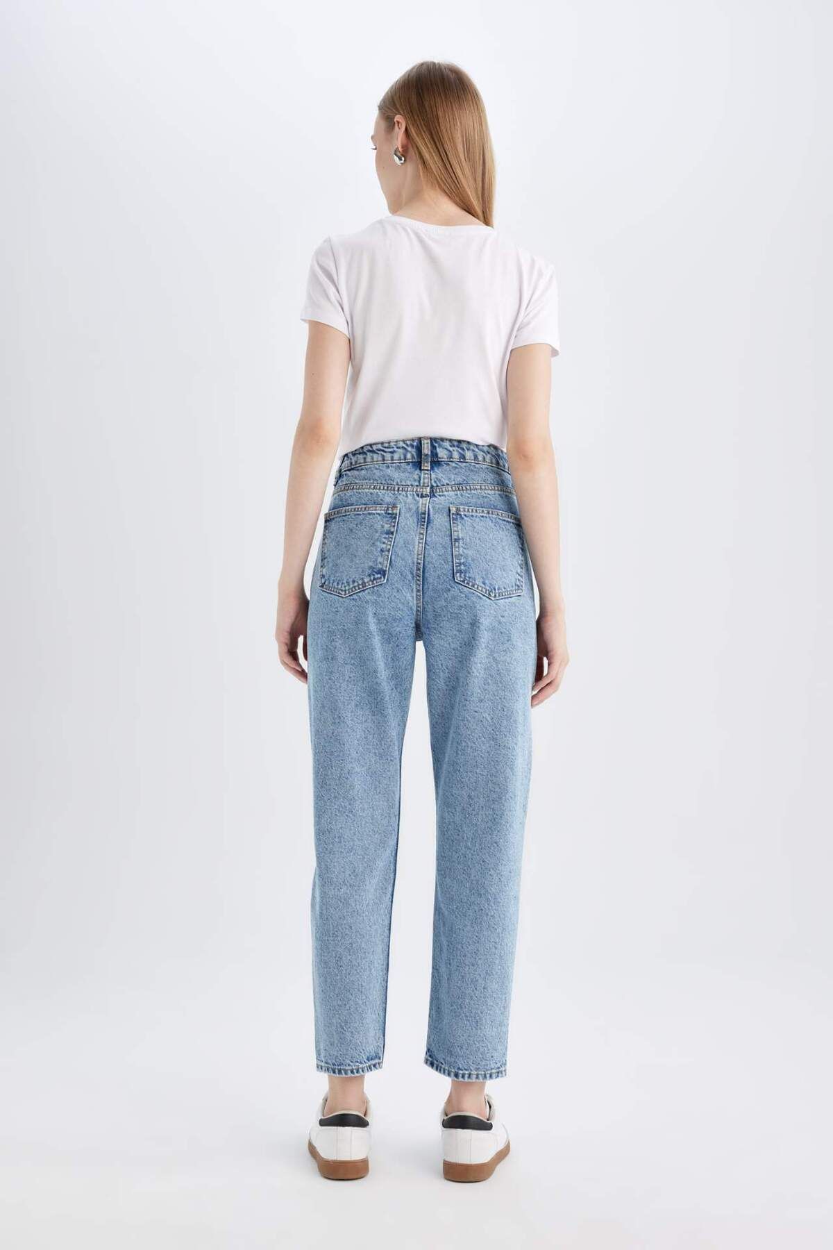 DeFacto-Lina Mom Fit High Waist Ankle Length Jeans Waschbare Hose C7618AX24WN 6