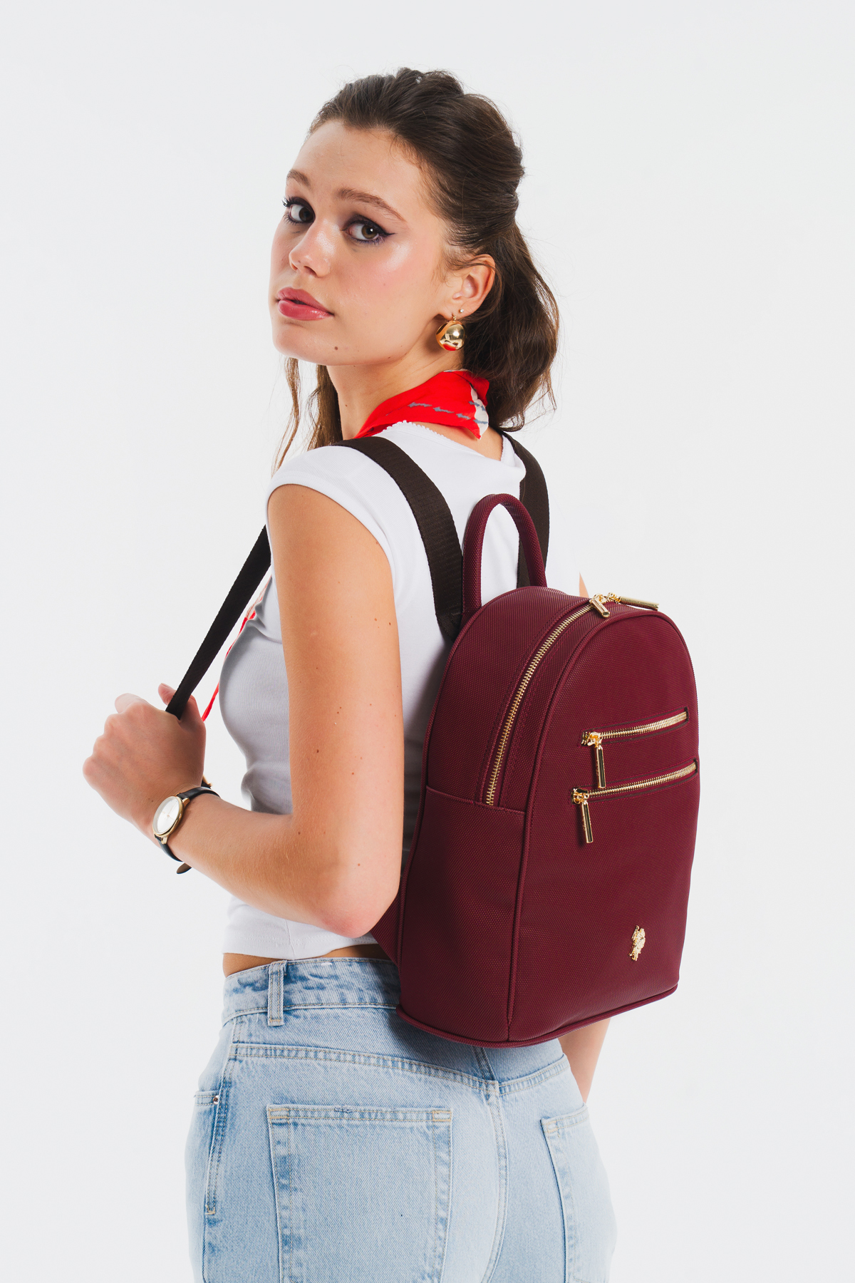 کوله پشتی زنانه بافتنی | یو اس پولو U.S. Polo Assn. US25652 - تصویر 2