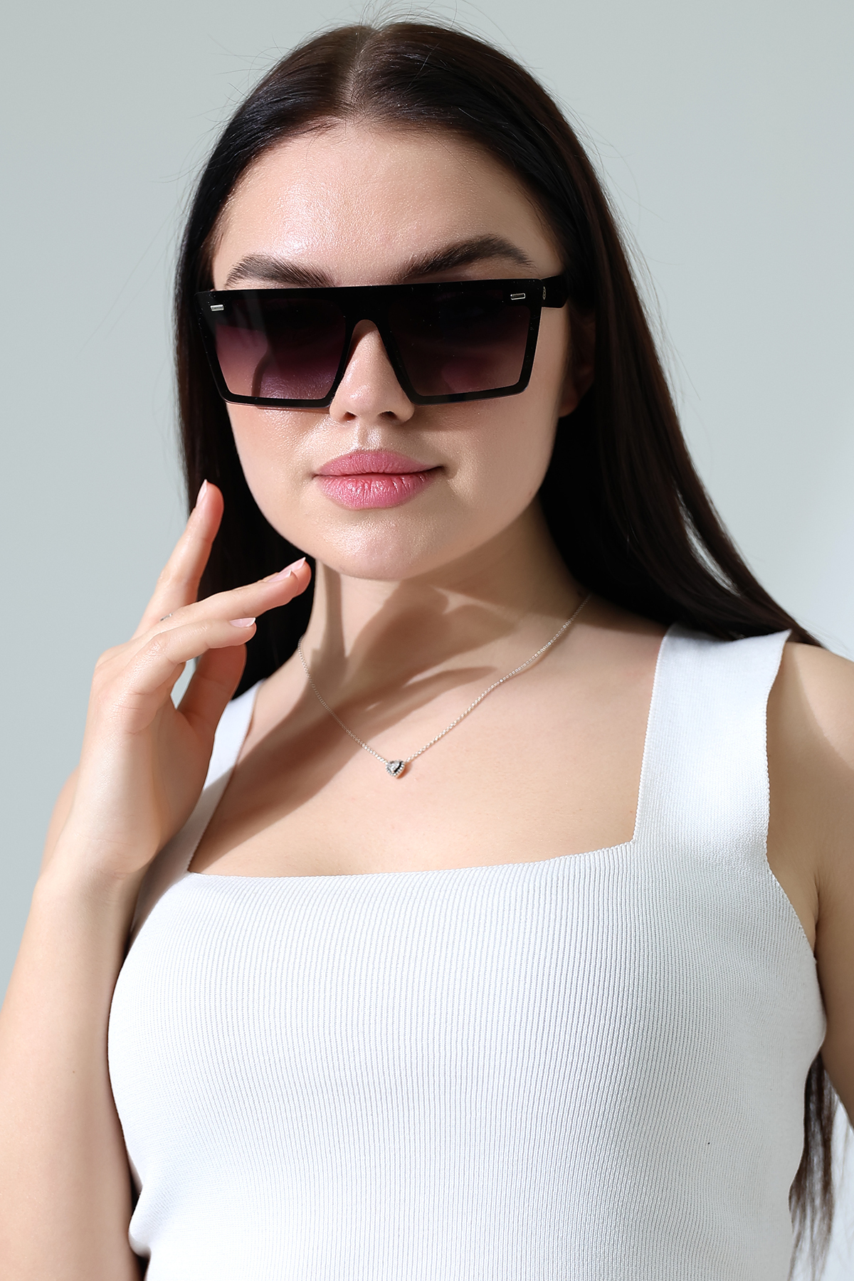 MACERATİ Lüx Unisex Siyah Degrade Güneş Gözlüğü görsel 3