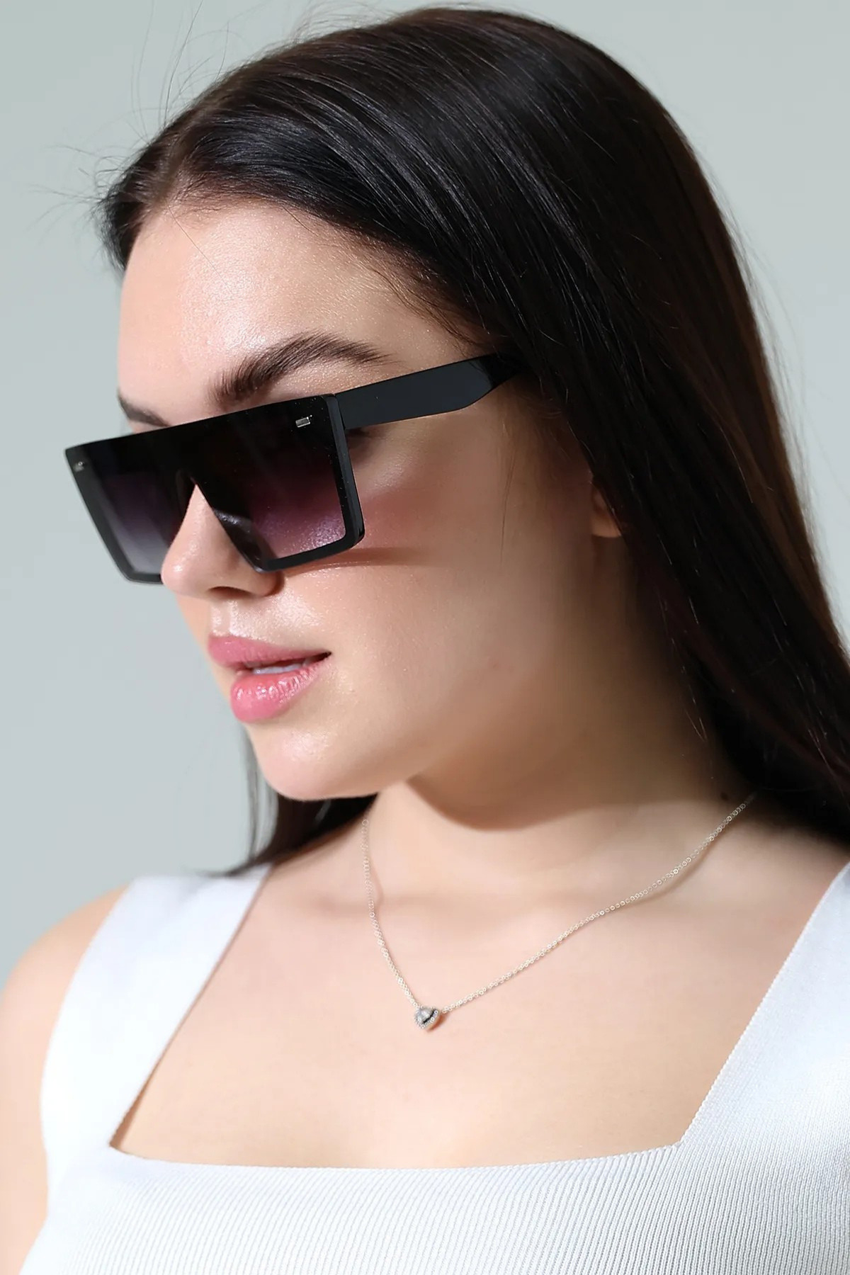 MACERATİ Lüx Unisex Siyah Degrade Güneş Gözlüğü görsel 4