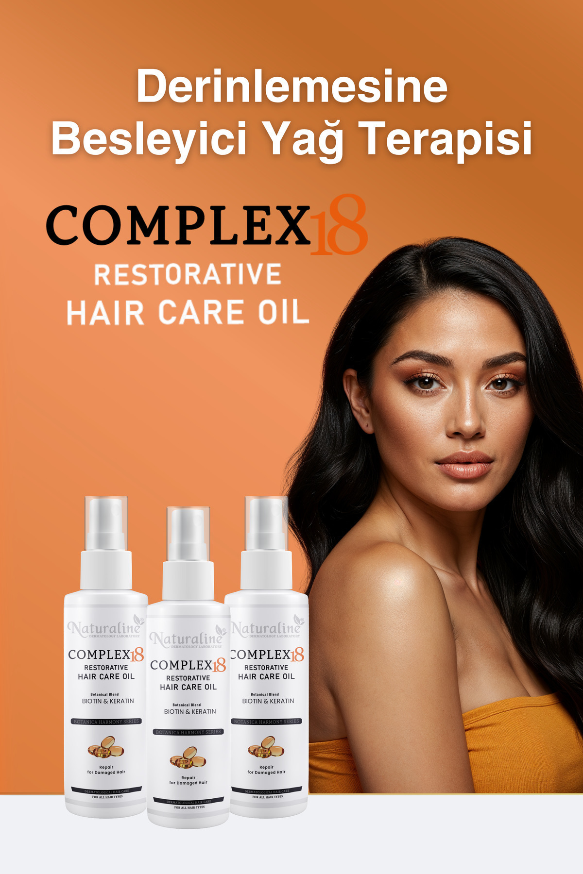 Complex 18 Bitkisel Yağlı Saç Bakım Yağı – Kırık Karşıtı & Onarıcı Bakım 100 ml — 045 — تصویر 2 از 5