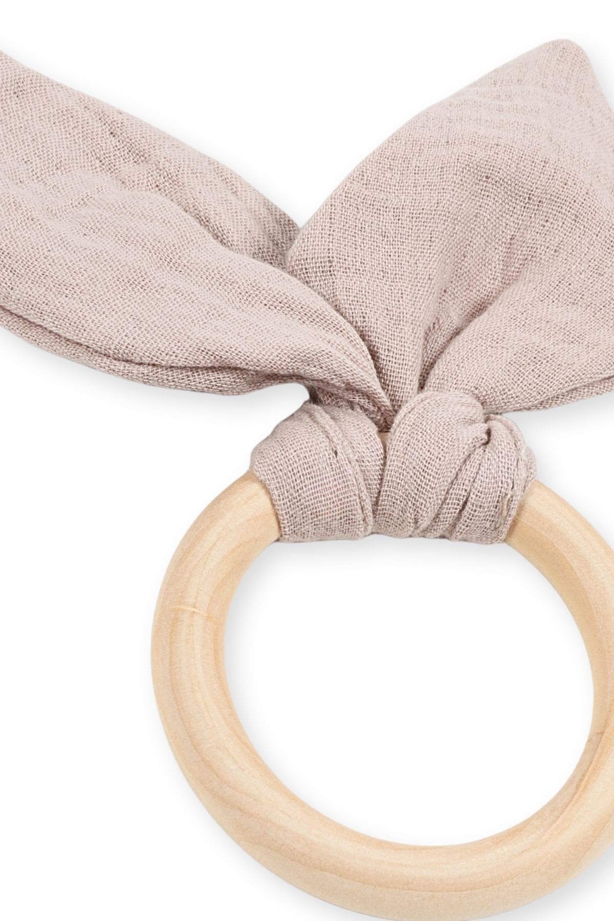 Bebekevi Bebekler için OEKO-TEX Sertifikalı Müslin Kumaşlı Ahşap Diş Kaşıyıcı fotoğrafı 3 (önizleme)