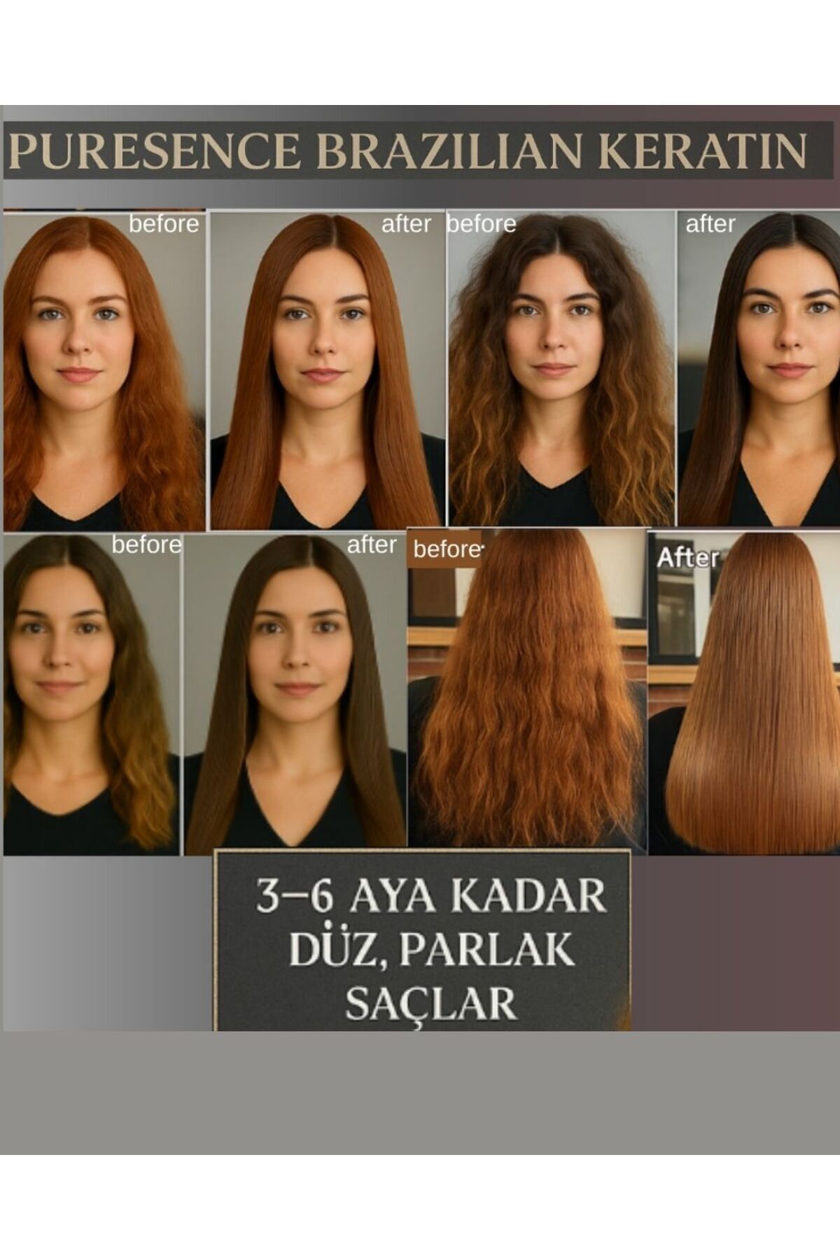 2’li Brezilya Fönü Keratini – Tuzsuz Şampuan + Düzleştirici Keratin Botox Bakım Seti 400ml. — PRS-KeratinSet-01 — تصویر 7 از 9