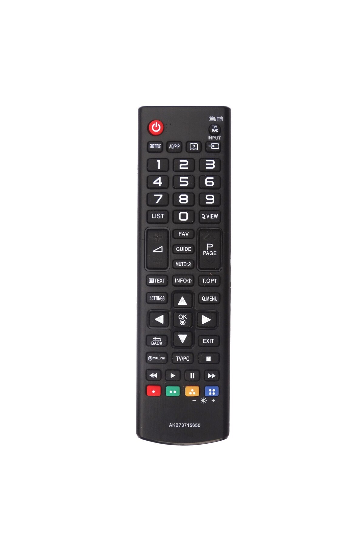 OEM-Remote Control Compatible with LCD/LED LG AKB73715650, Black with Original Functions + Remote Holder 3