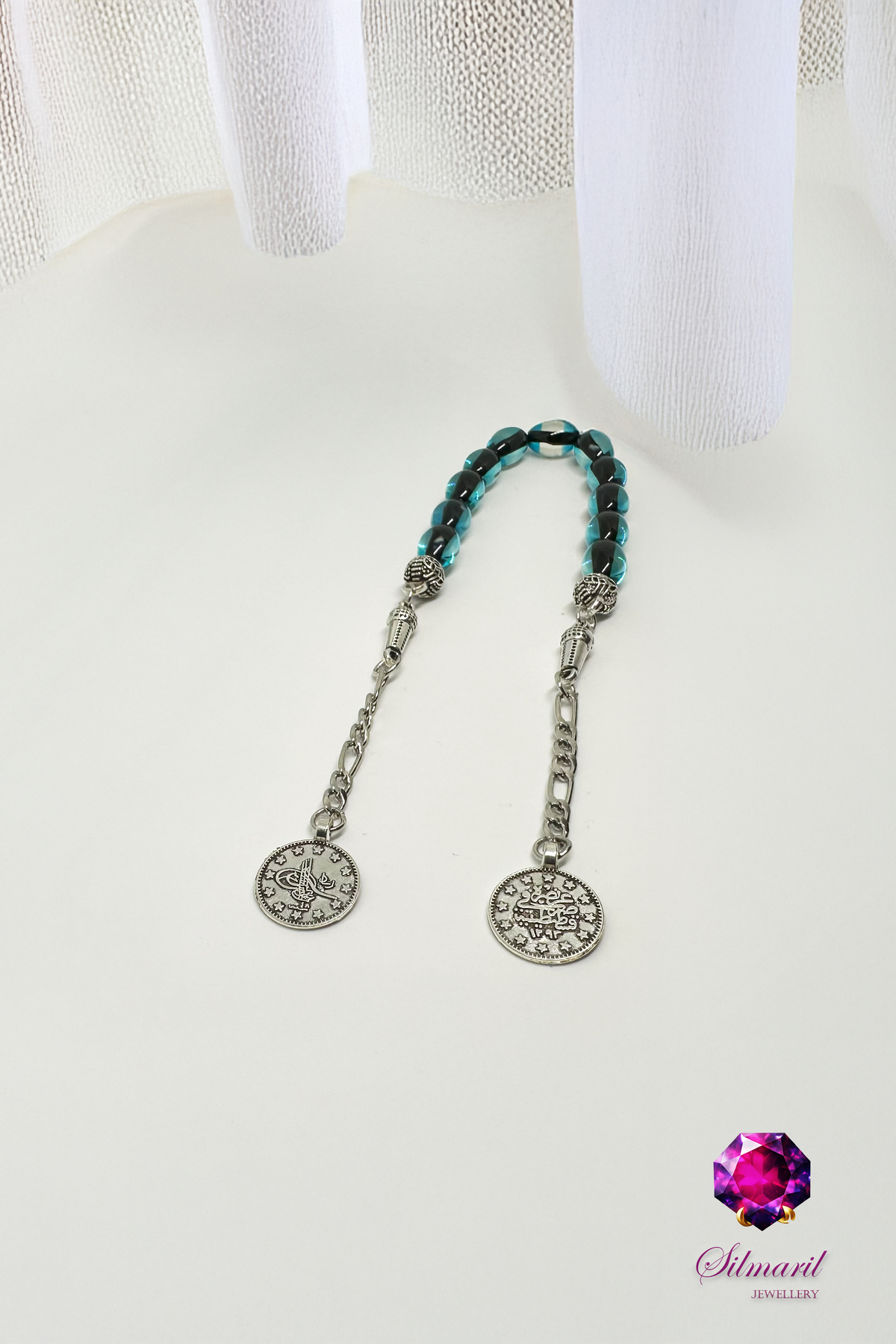 Sürmeli Kehribar Tespih Koleksiyonu - Mavi & Kırmızı - Tekli, Zaza ve Set Modelleri - Modern Şık — Silmaril Store (6)