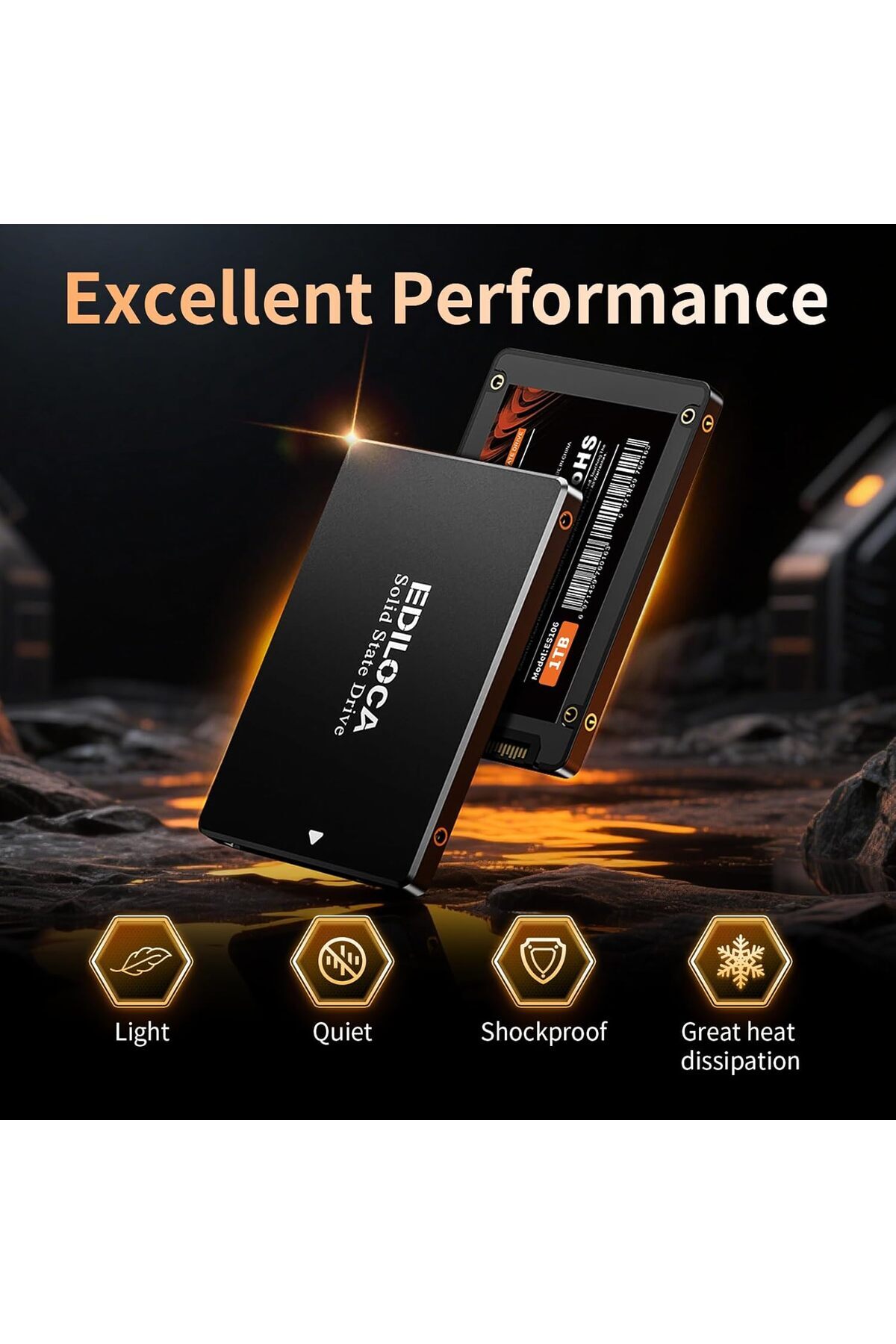 Generic-Ediloca ES106 1TB SSD SATA III 2.5" Internal Solid State Drive 3D TLC NAND Flash 3