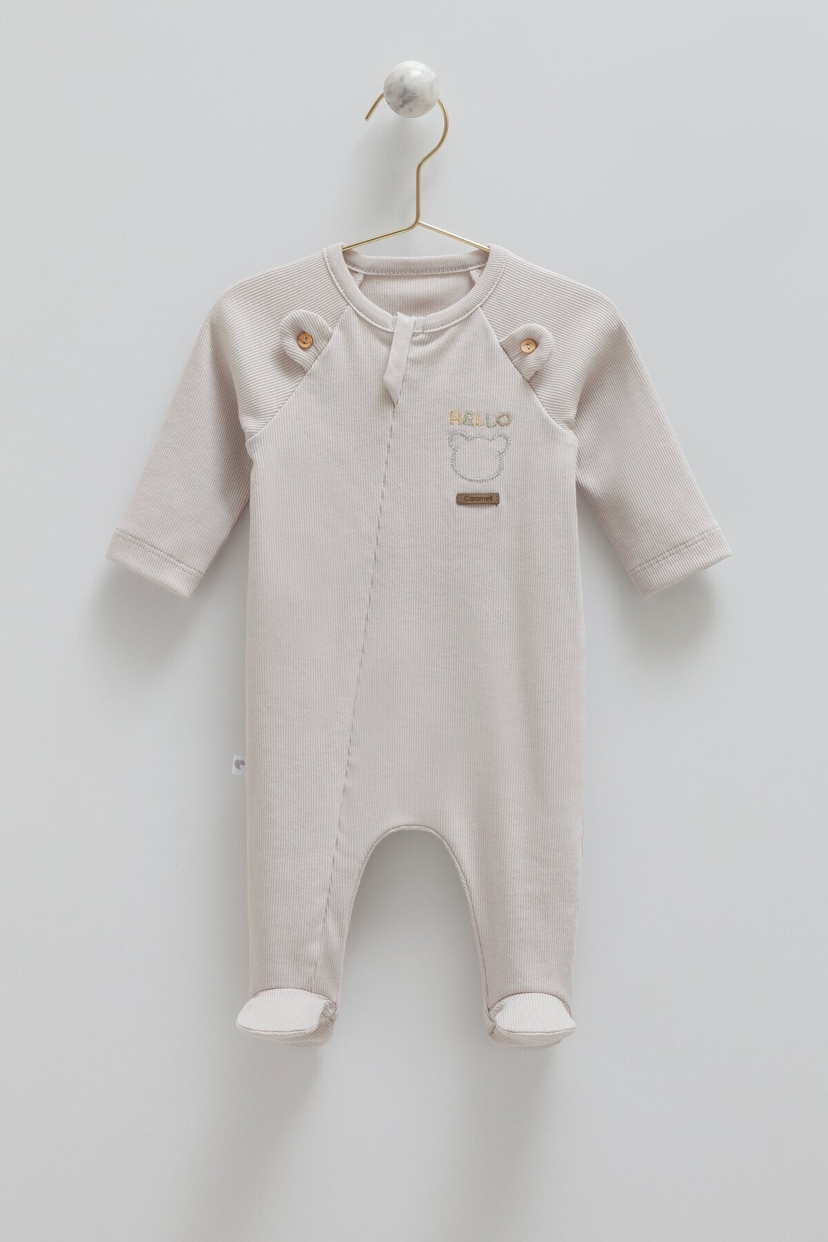 Caramell-01-06 Month Size Range Zippered Forest Jumpsuit - Gray 1