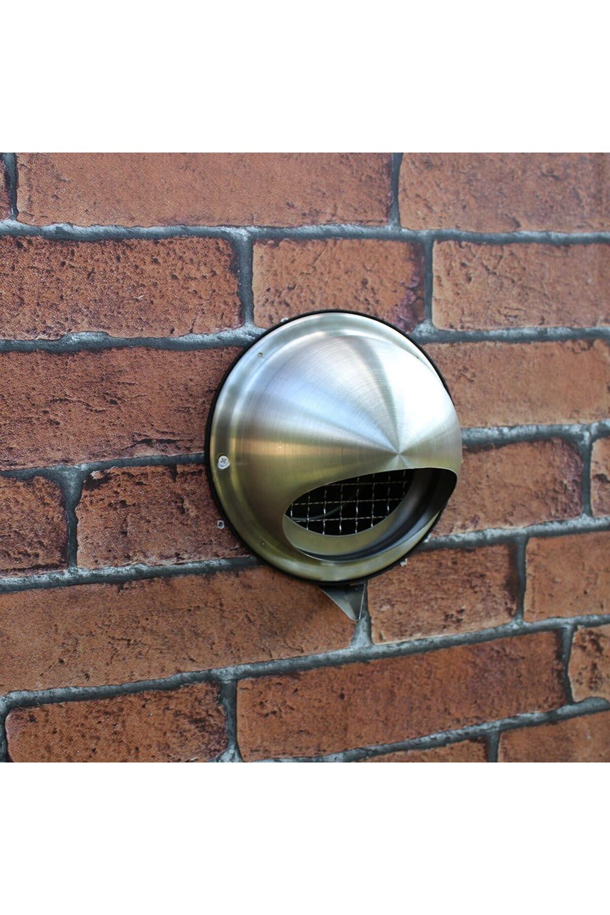 GÜMRÜK BEY Paslanmaz Çelik Harici Havalandırma 4" 100mm Paslanmaz Çelik Izgara Panjur Sineklik Dış Egzoz Kapağı