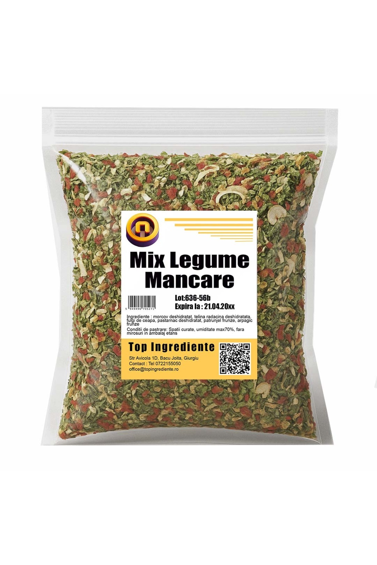 Top Ingrediente Хранителна смес със сушени зеленчуци - без сол - без мононатр...