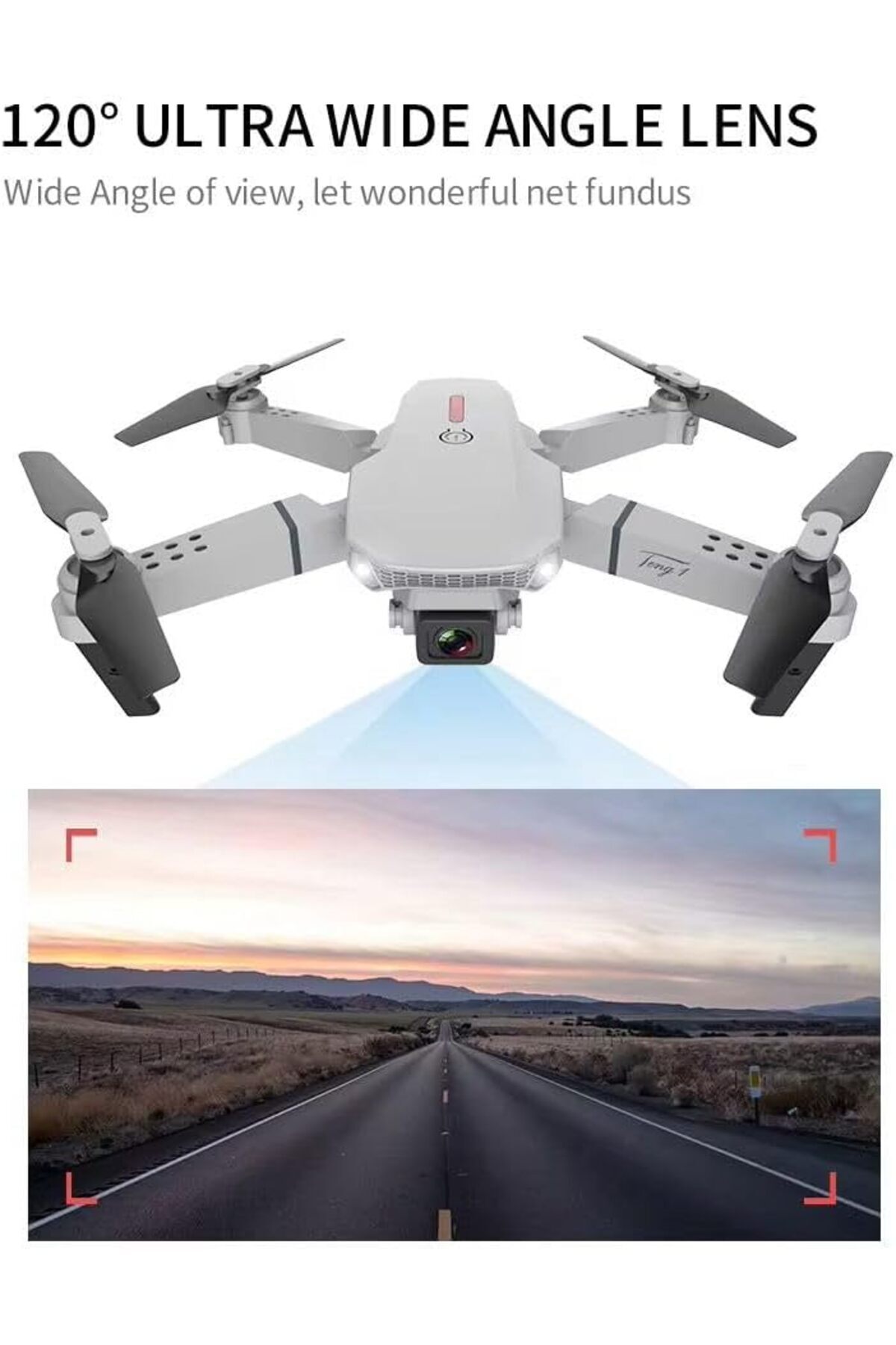 Generic-E88 PRO Foldable Drone with 4K HD Dual Camera, Obstacle Avoidance, Height Keep, Remote Control, Carr 6