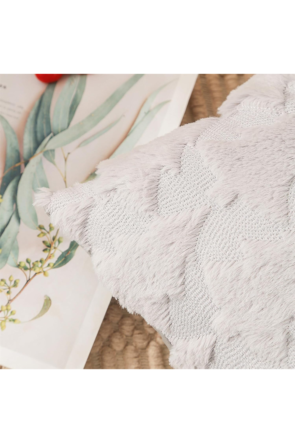 TOLOYE-Decorative pillowcases, with white fir tree pattern 45x45 cm set of 2 pieces 5