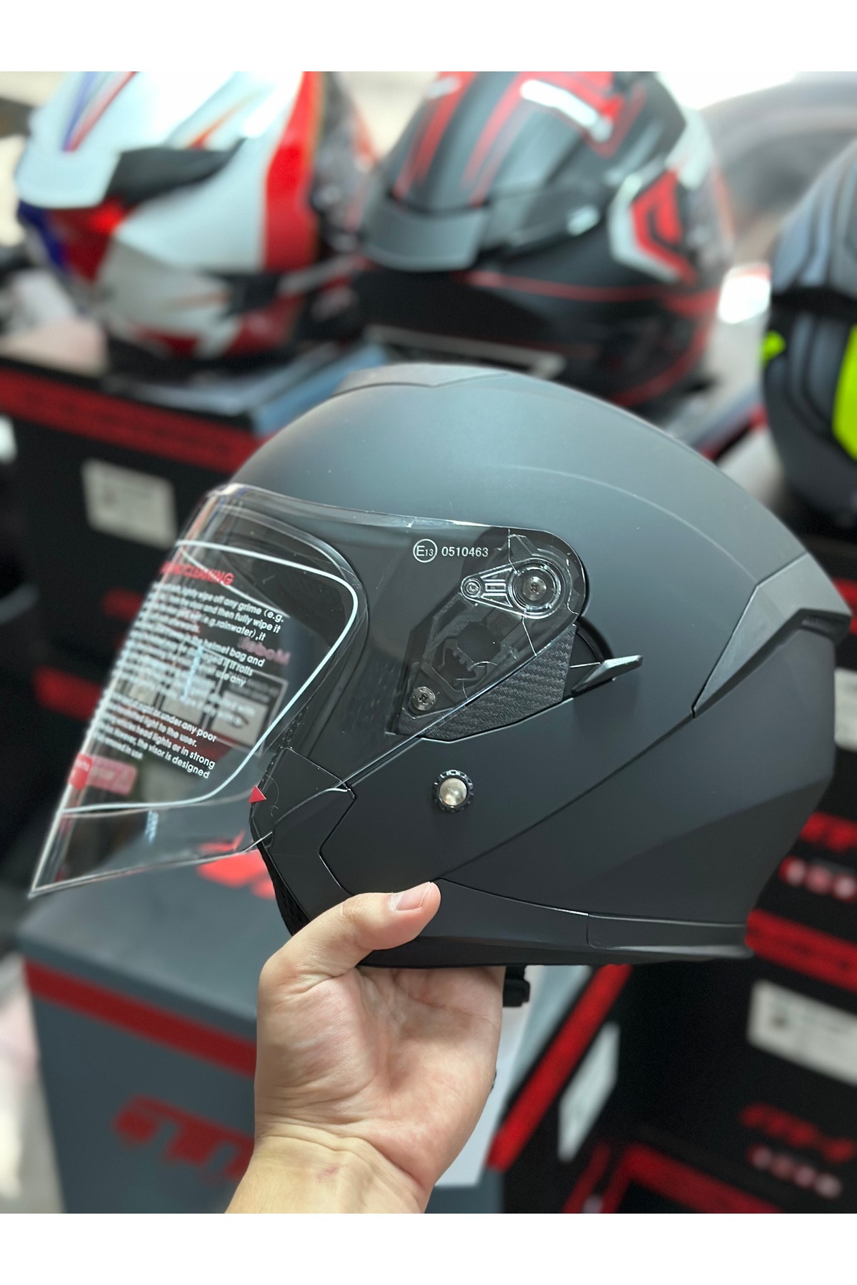 Palas Motor Motokaskk Güneş Gözlüklü Yarım Kask / Ece Sertifikalı / MAT SİYAH