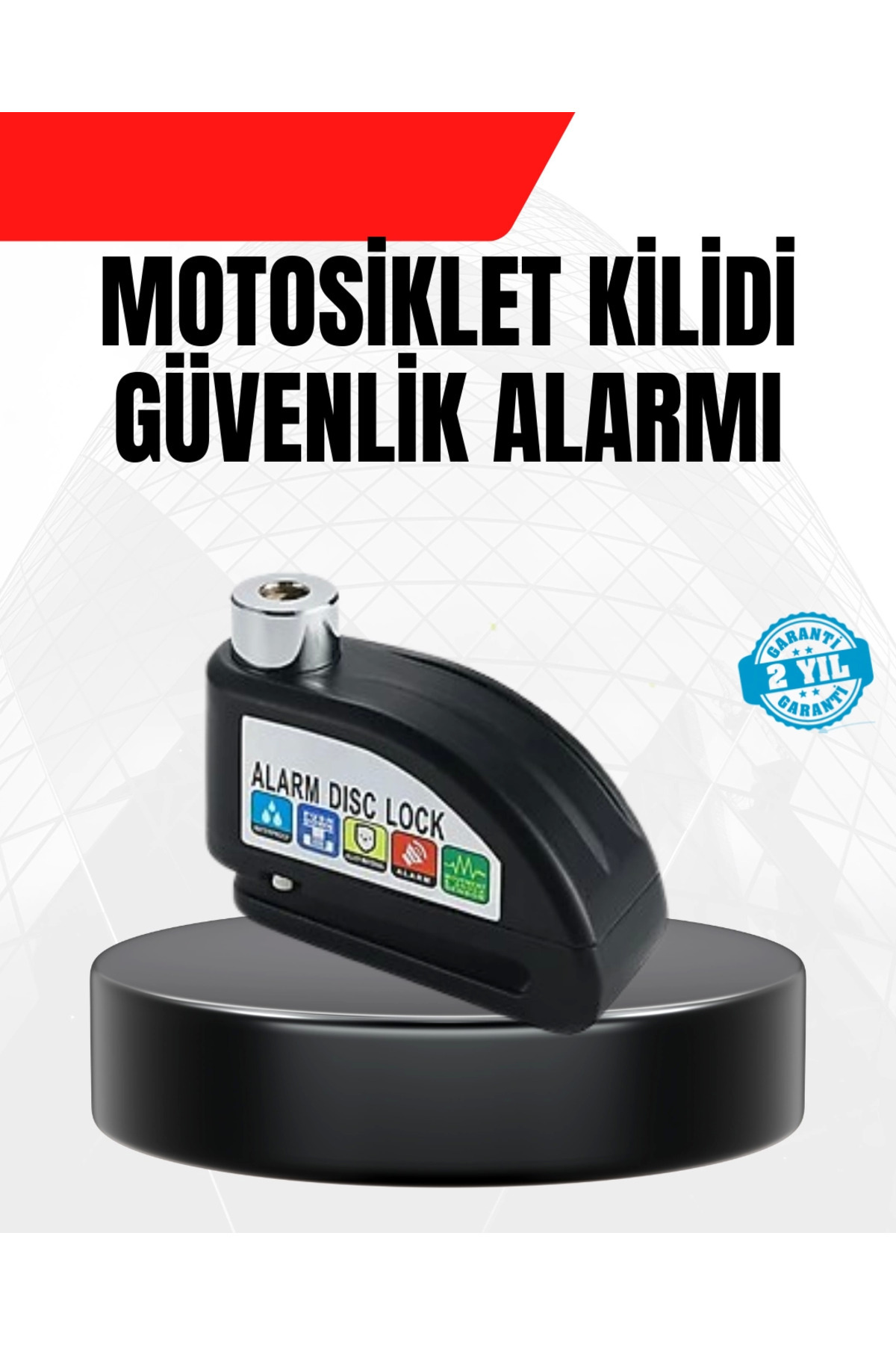loaoriginal Alarm Disk Fren Kilidi Paslanmaz Çelik Motosiklet Scooter Bisiklet