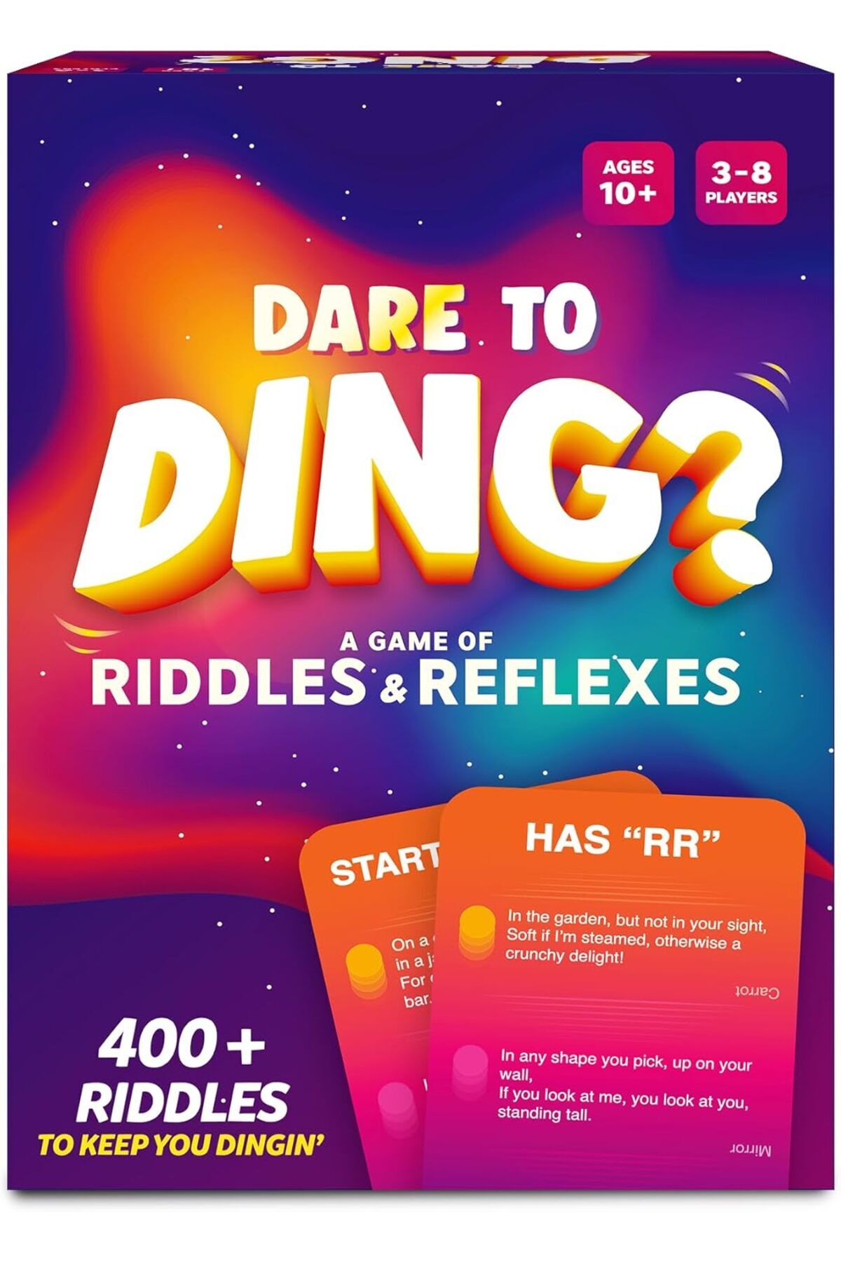 Generic-Dare to Ding - Game of Riddles & Reflexes, Fast-paced Card Game, Test Your Wits, Family-friendly Gam 1