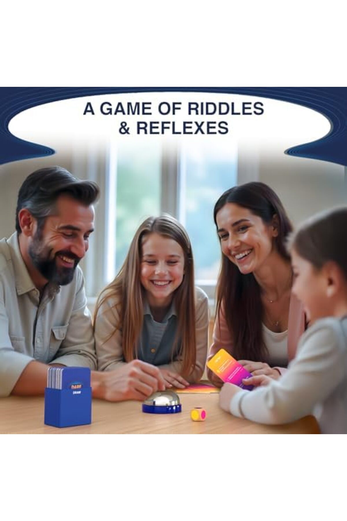 Generic-Dare to Ding - Game of Riddles & Reflexes, Fast-paced Card Game, Test Your Wits, Family-friendly Gam 4