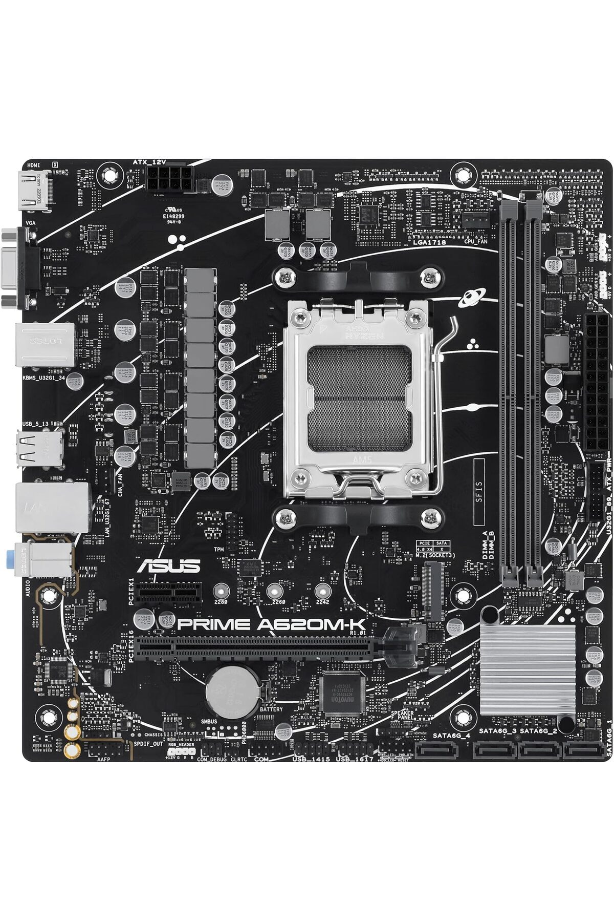 ASUS-لوحة أم Prime A620M-K (مقبس AM5/A620/DDR5/SATA 6Gb/s/Micro ATX) 3
