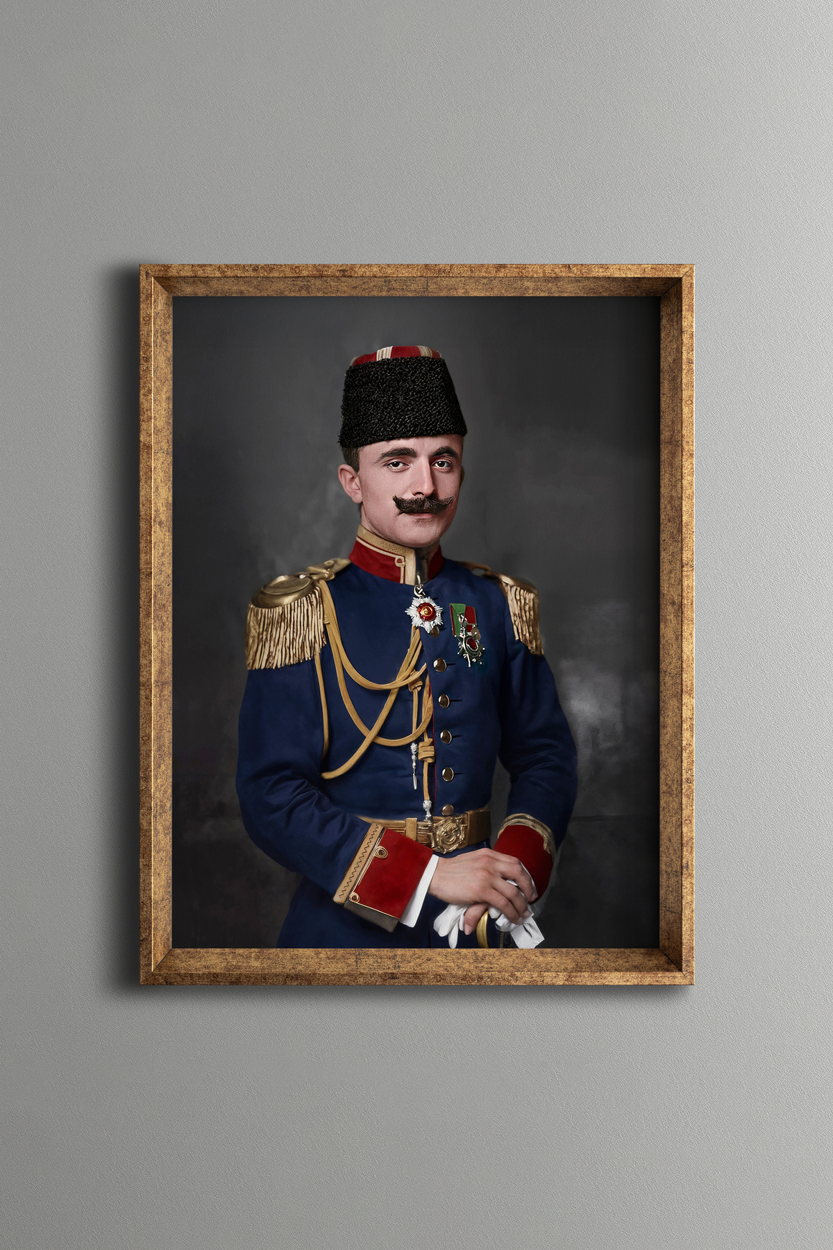 Enver Pasha - Vintage Patterned Frame