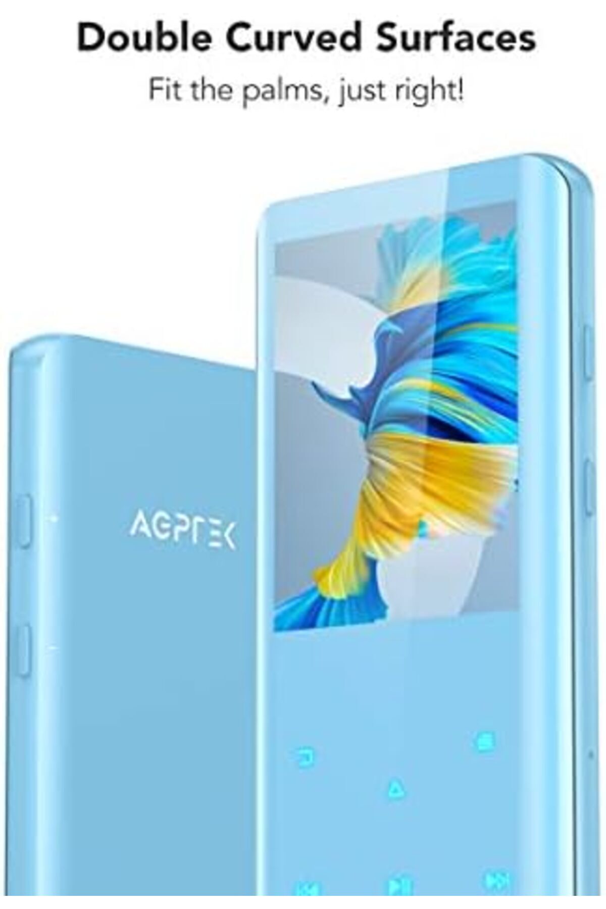 AGPTEK-32GB MP3 Player with Bluetooth 5.0, A19X 2.4" Curved Screen Portable Music Player 8